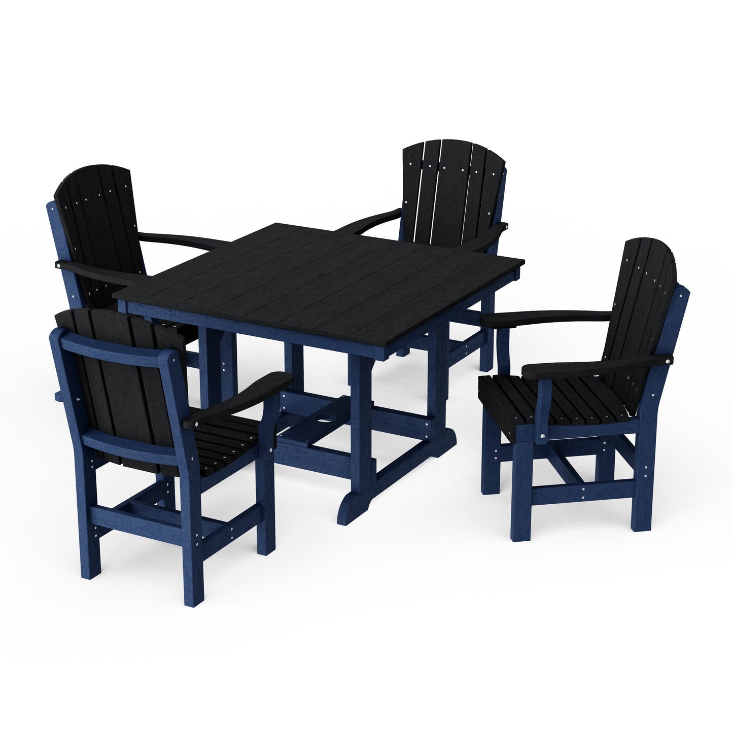 Heritage 5-Piece Arm Chair Square Dining Set