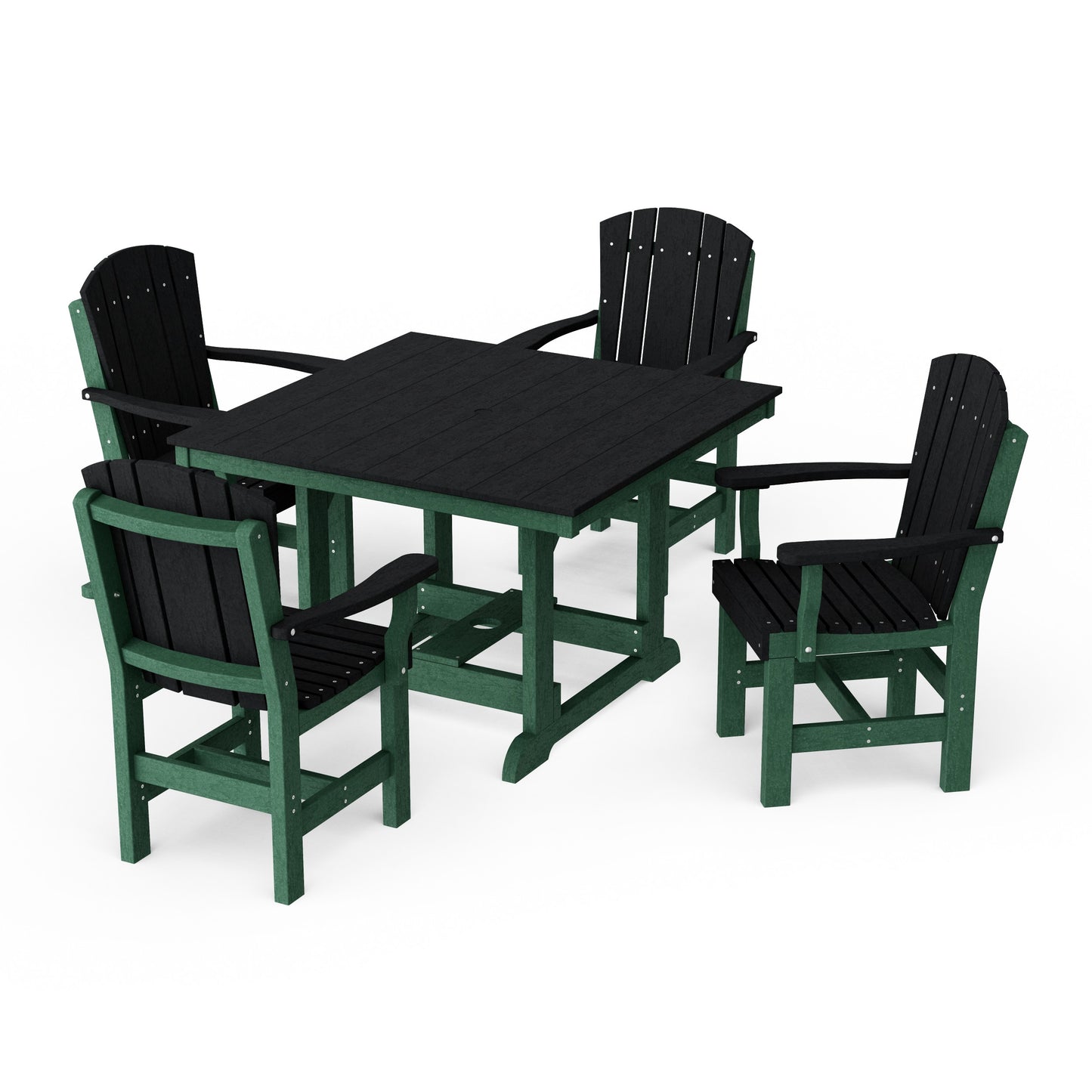 Heritage 5-Piece Arm Chair Square Dining Set