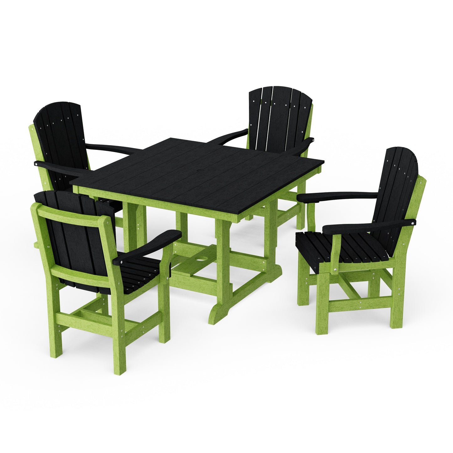 Heritage 5-Piece Arm Chair Square Dining Set