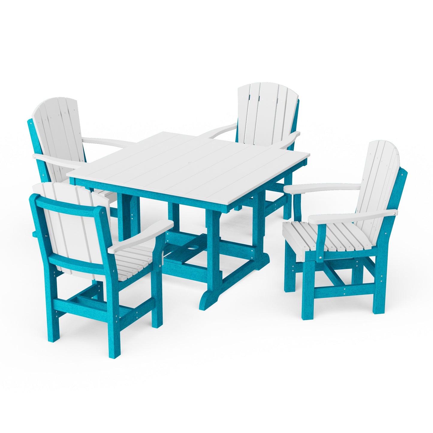 Heritage 5-Piece Arm Chair Square Dining Set