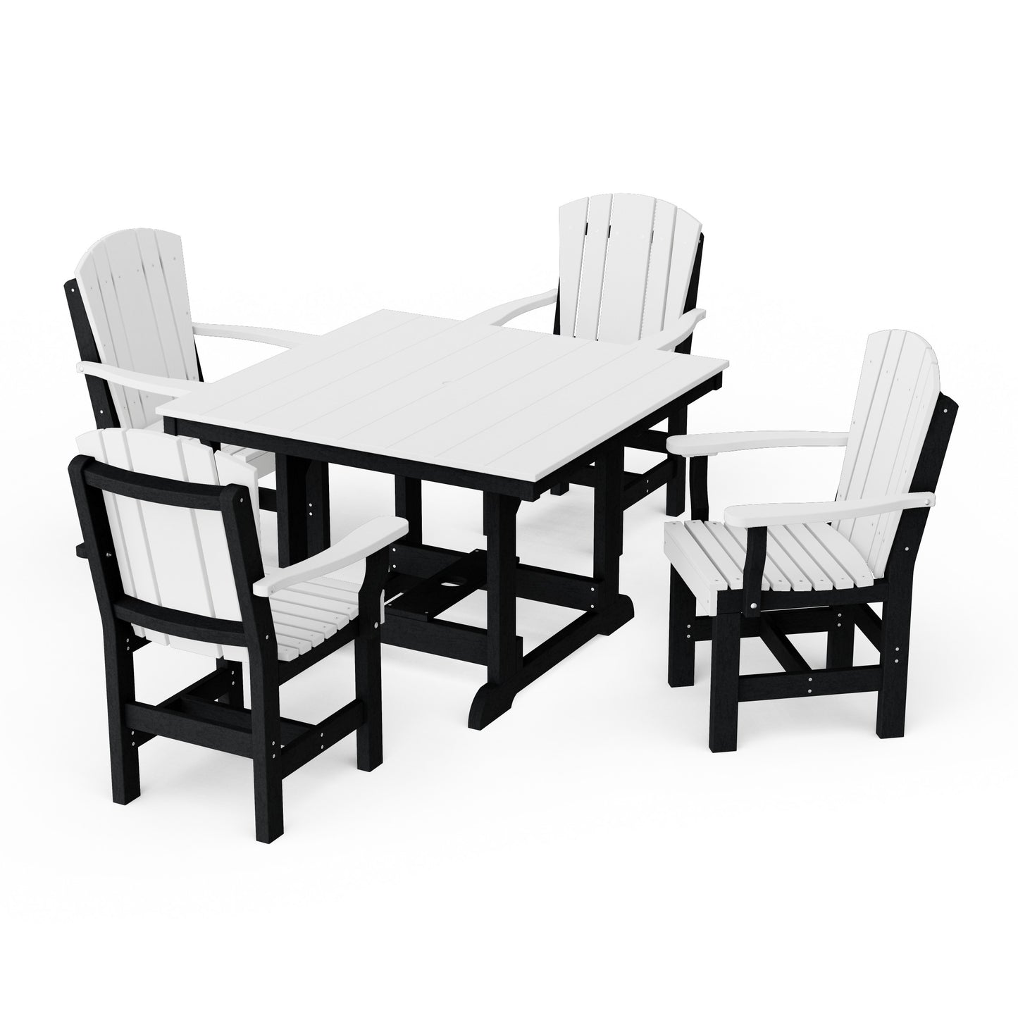 Heritage 5-Piece Arm Chair Square Dining Set