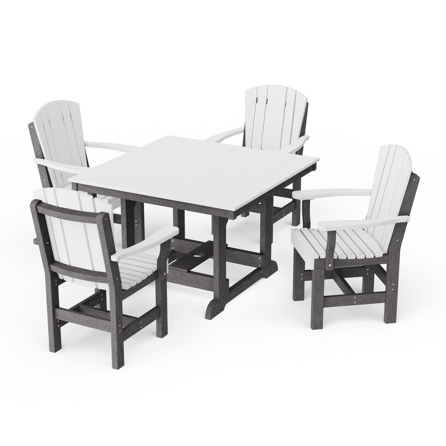 Heritage 5-Piece Arm Chair Square Dining Set