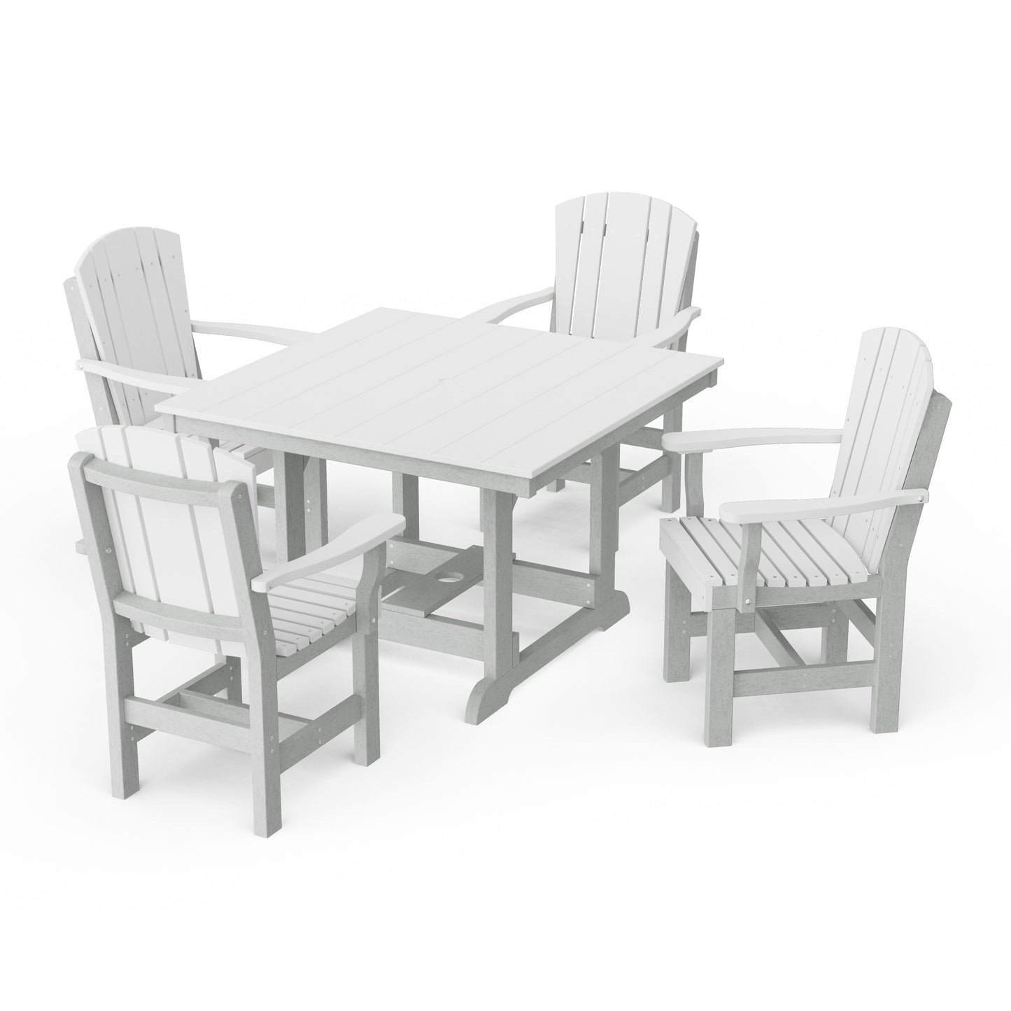 Heritage 5-Piece Arm Chair Square Dining Set