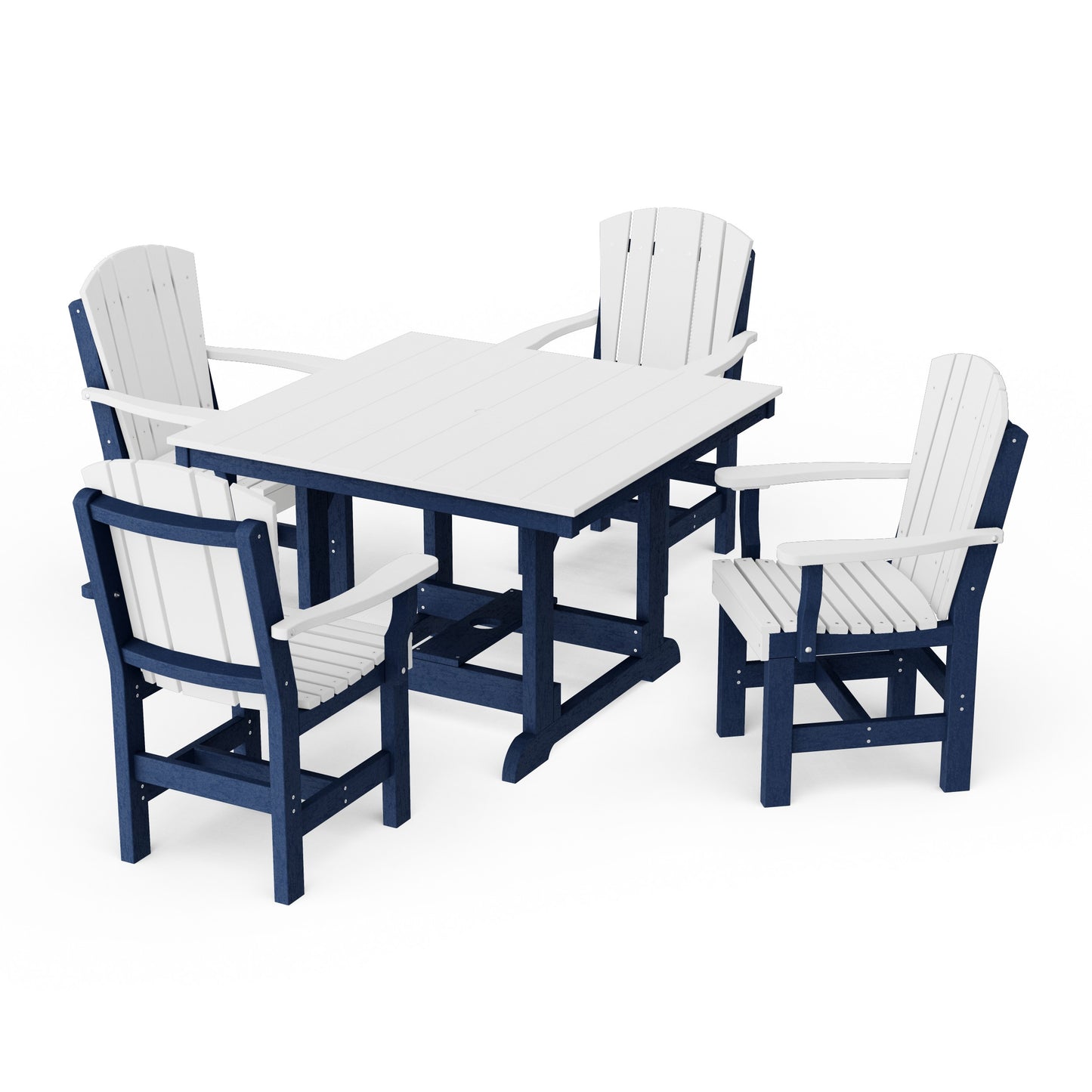 Heritage 5-Piece Arm Chair Square Dining Set