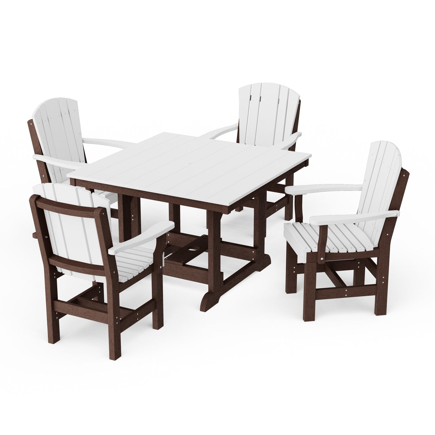 Heritage 5-Piece Arm Chair Square Dining Set