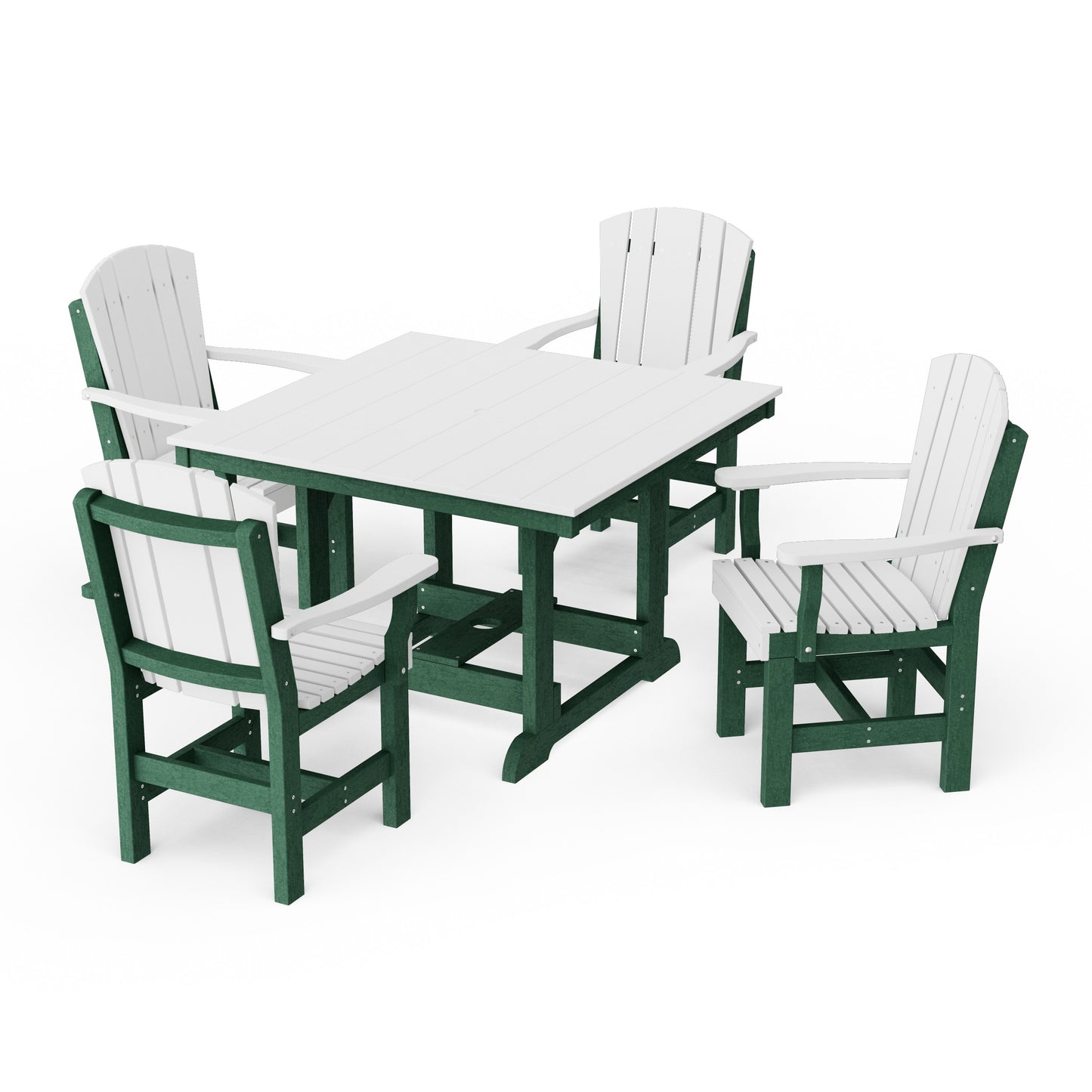 Heritage 5-Piece Arm Chair Square Dining Set