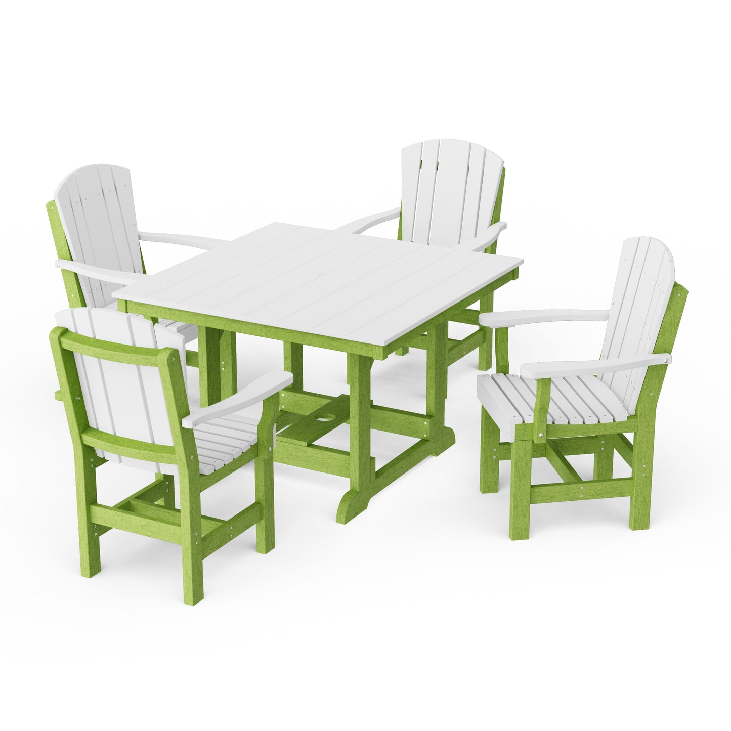 Heritage 5-Piece Arm Chair Square Dining Set
