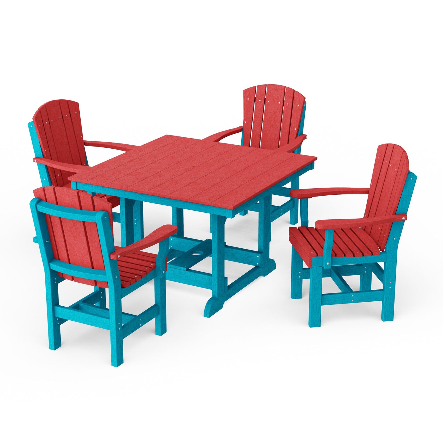 Heritage 5-Piece Arm Chair Square Dining Set