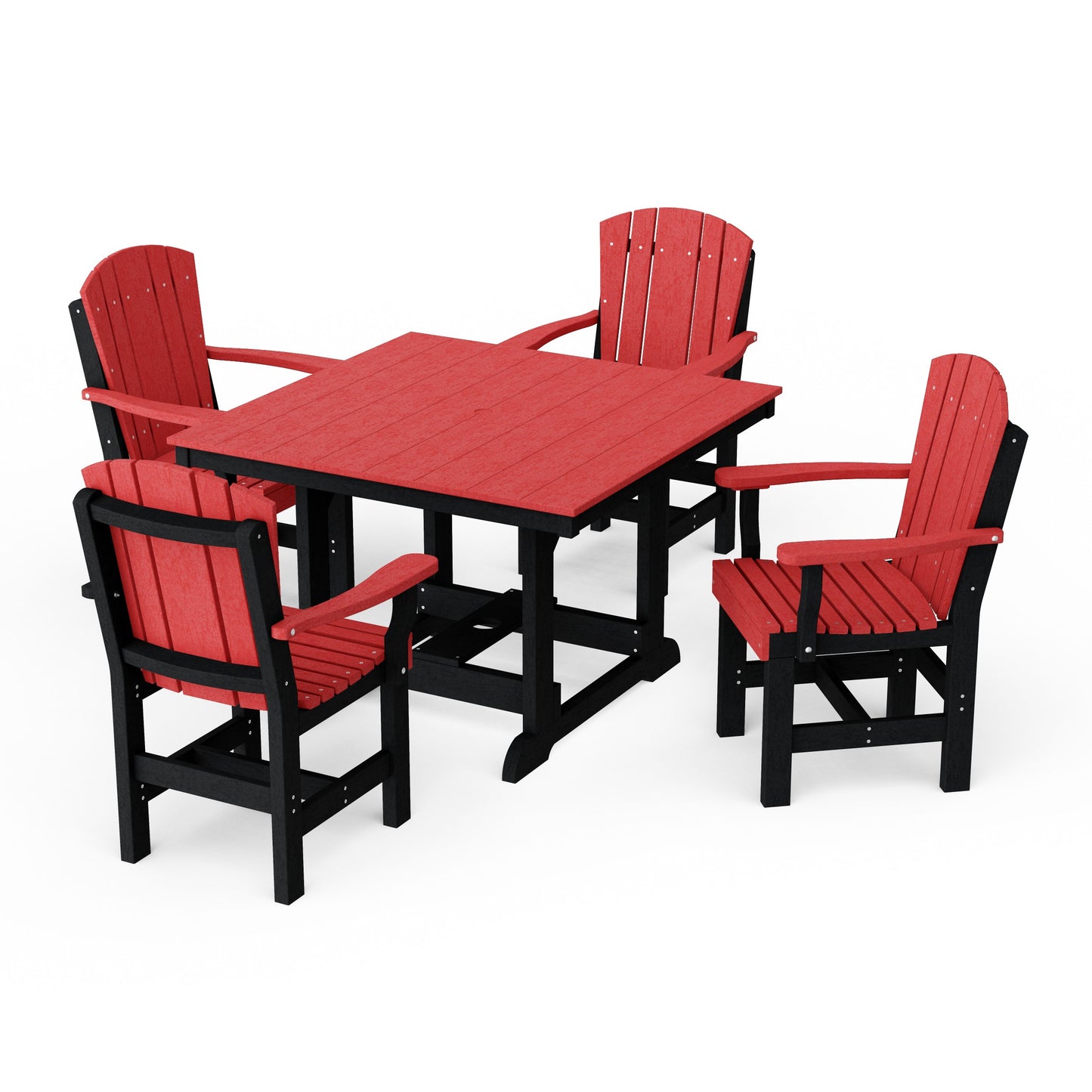 Heritage 5-Piece Arm Chair Square Dining Set