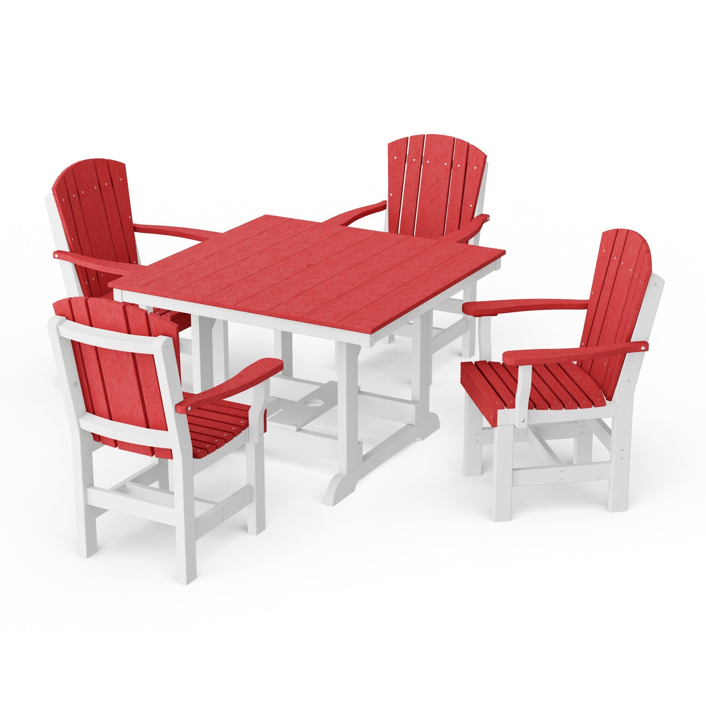 Heritage 5-Piece Arm Chair Square Dining Set