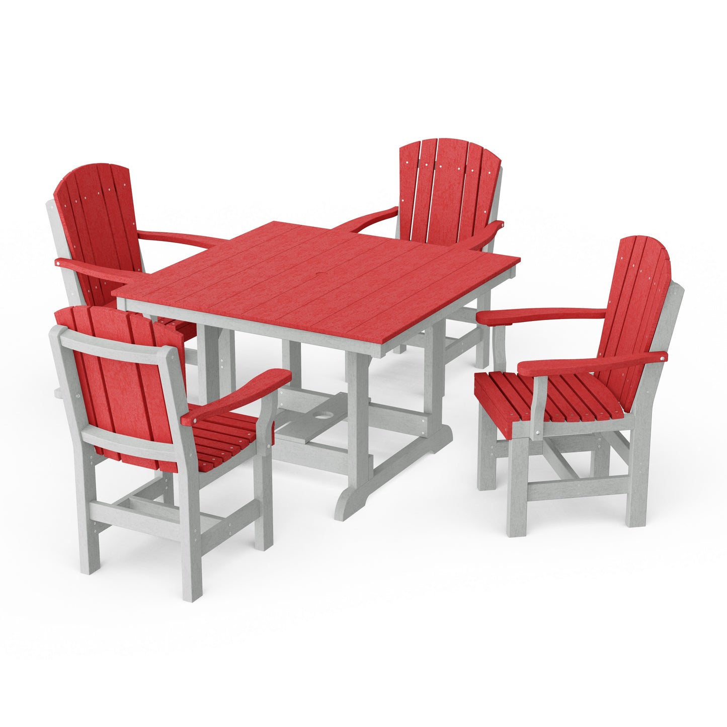 Heritage 5-Piece Arm Chair Square Dining Set