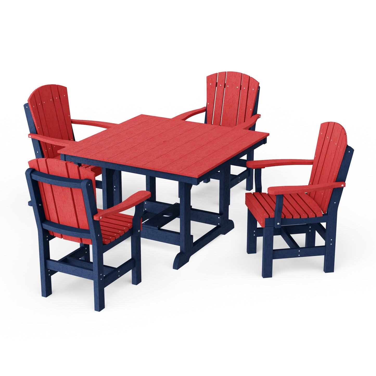 Heritage 5-Piece Arm Chair Square Dining Set