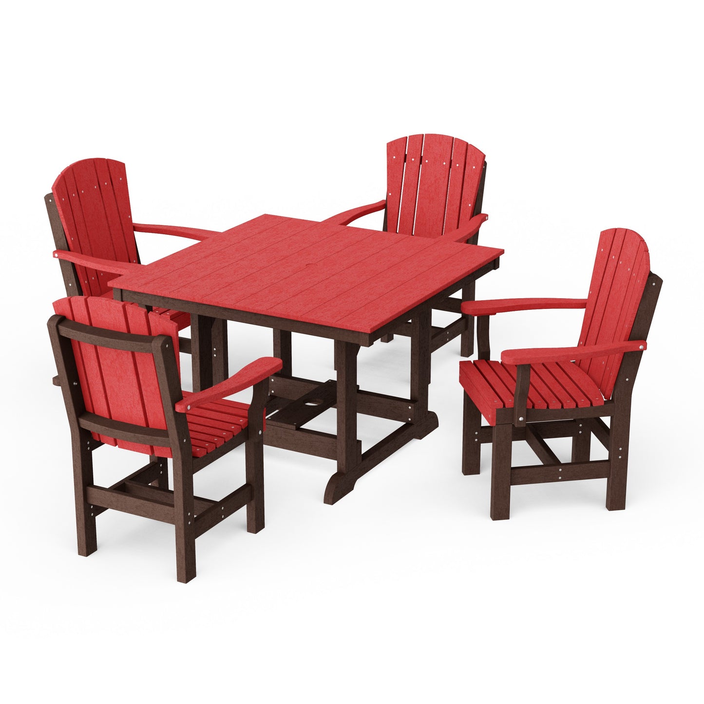 Heritage 5-Piece Arm Chair Square Dining Set