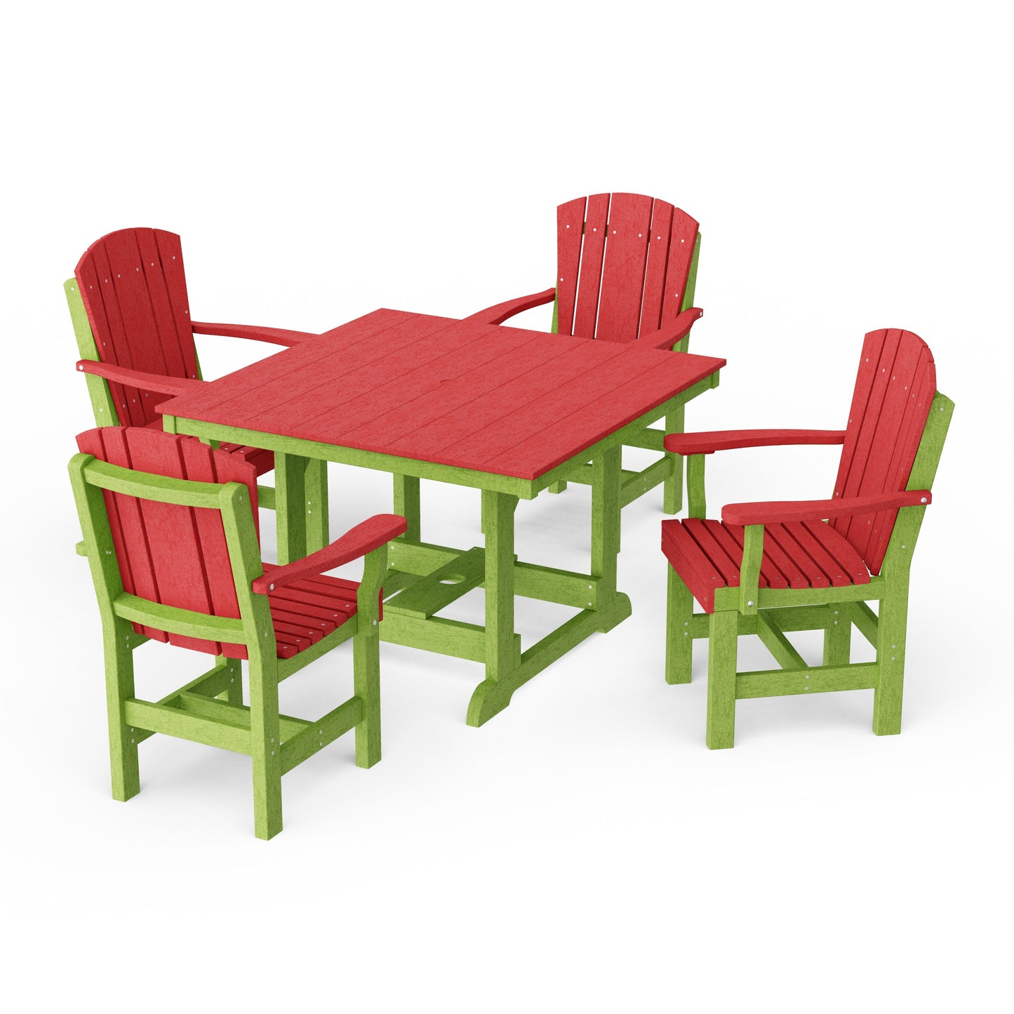 Heritage 5-Piece Arm Chair Square Dining Set