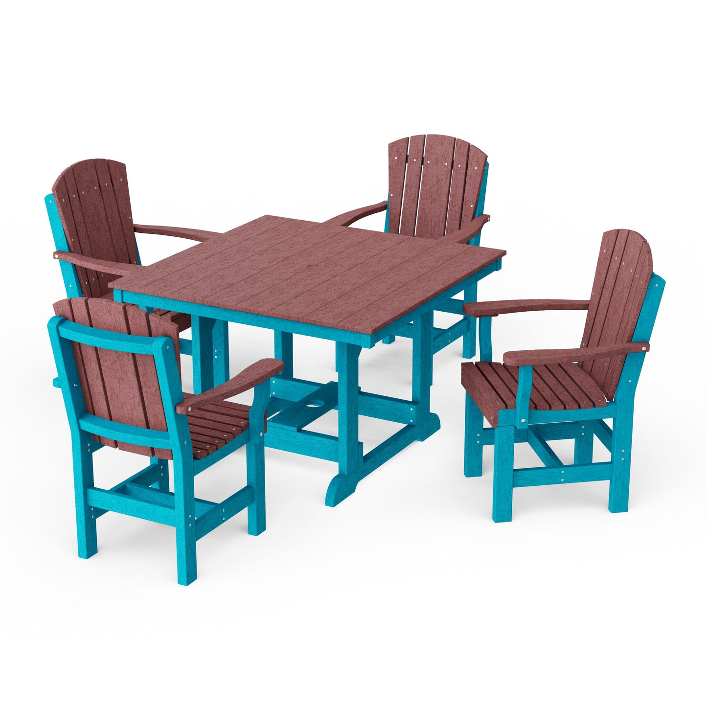 Heritage 5-Piece Arm Chair Square Dining Set