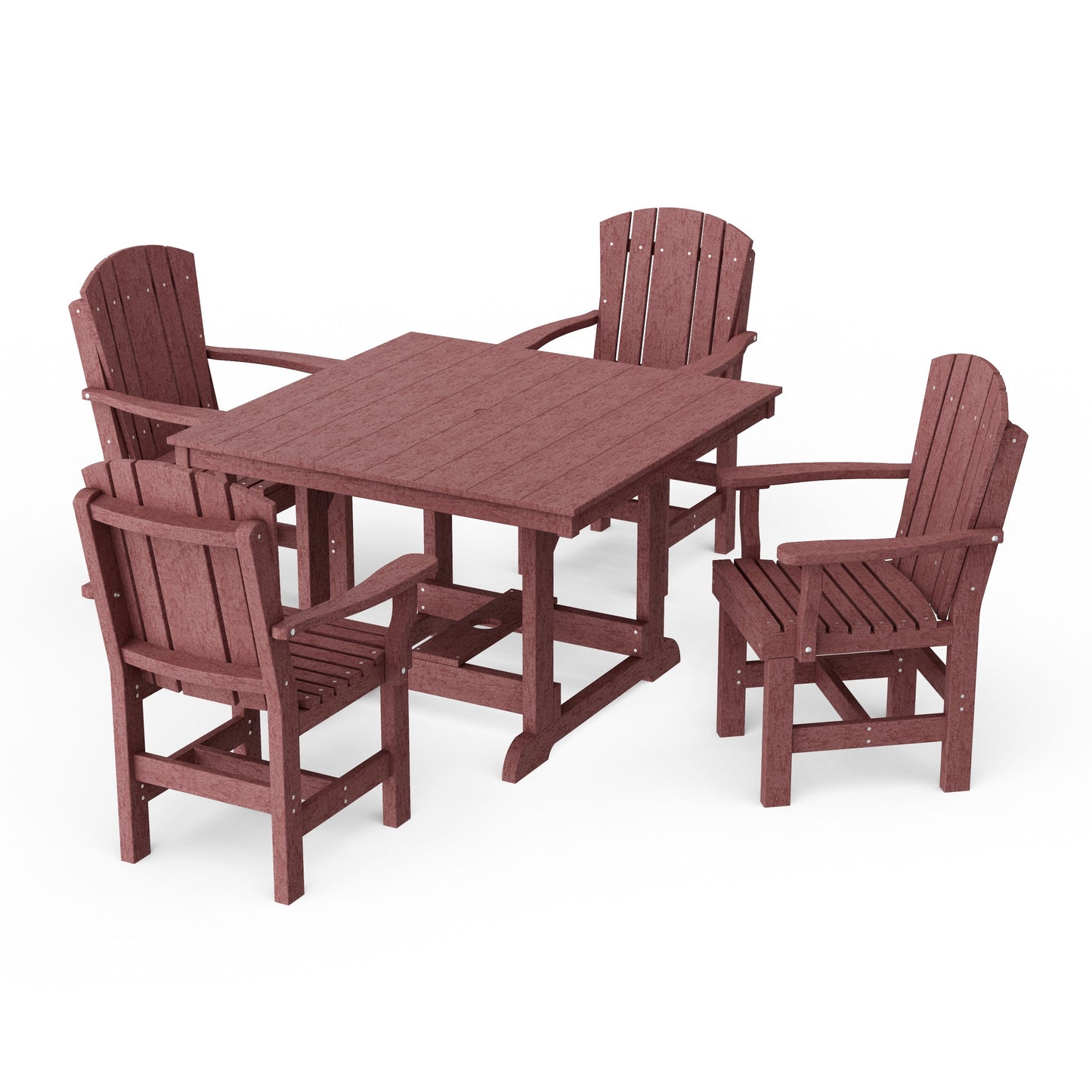 Heritage 5-Piece Arm Chair Square Dining Set