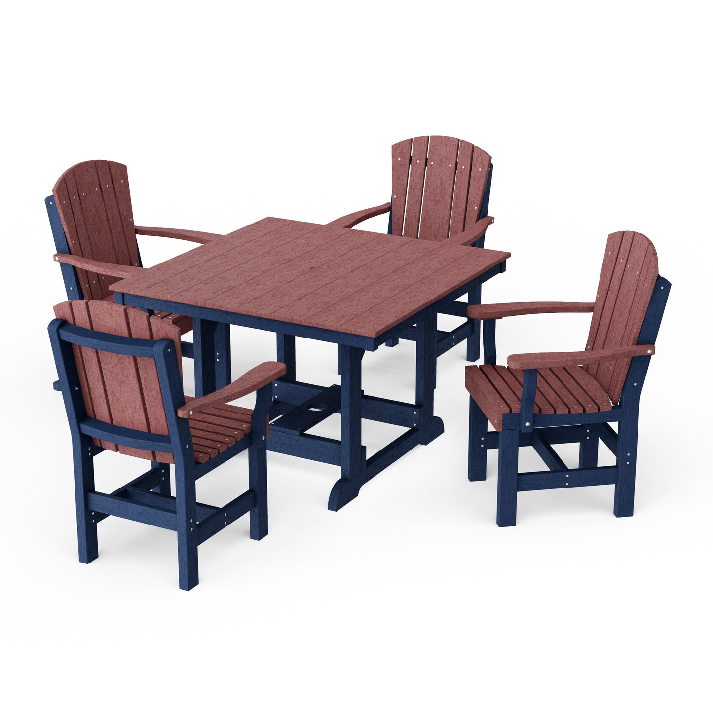 Heritage 5-Piece Arm Chair Square Dining Set