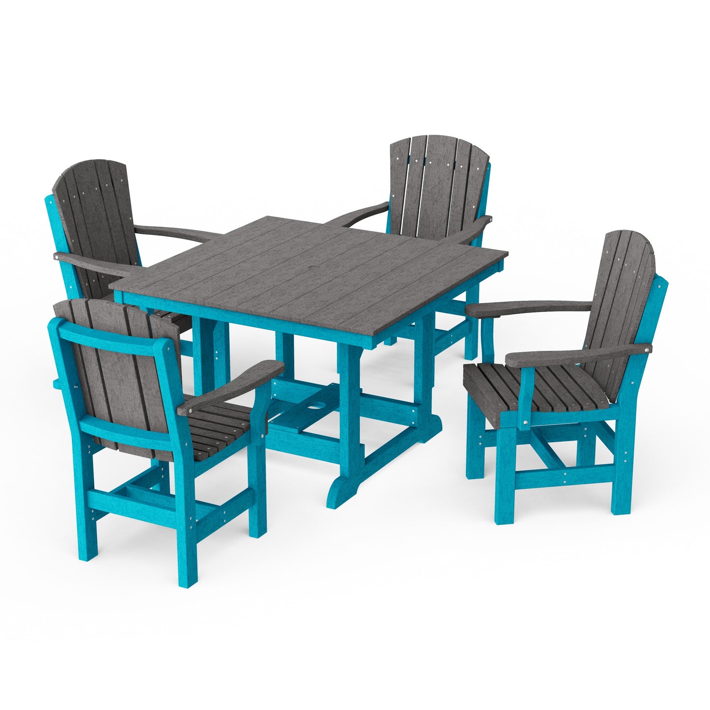 Heritage 5-Piece Arm Chair Square Dining Set