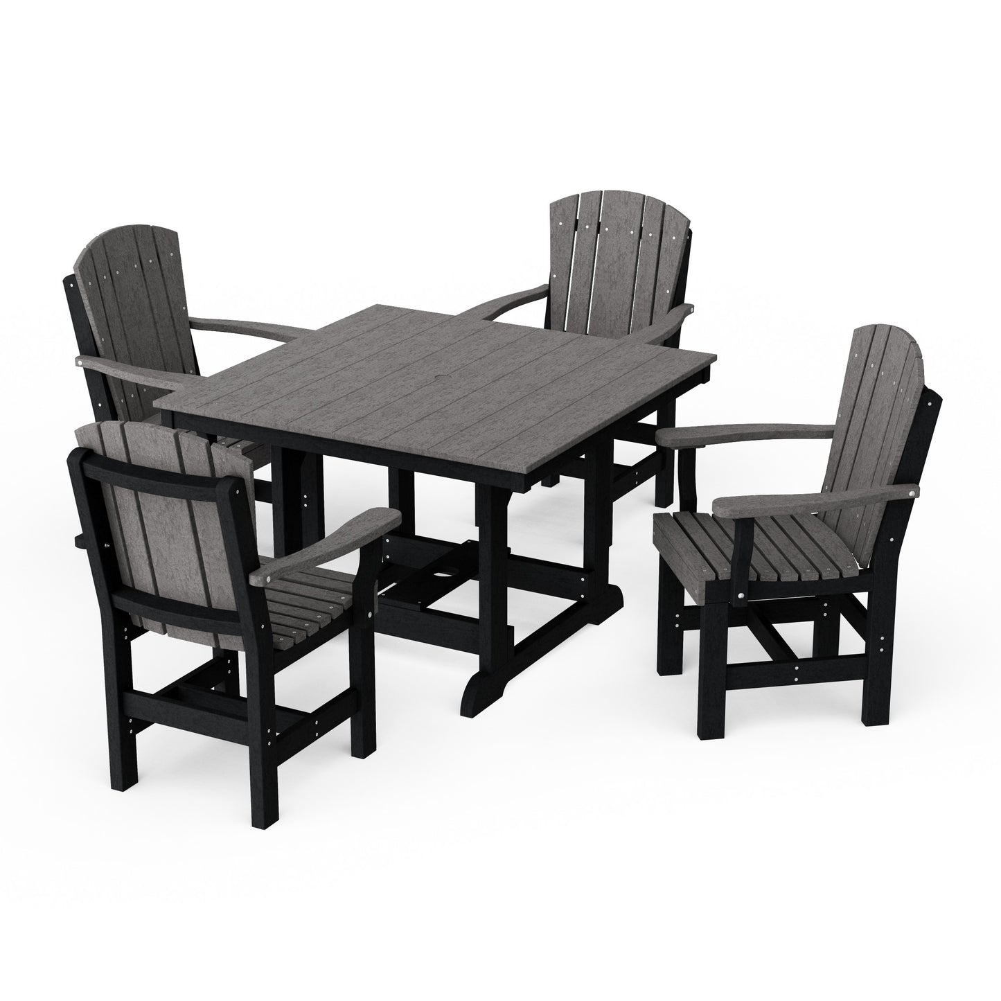 Heritage 5-Piece Arm Chair Square Dining Set