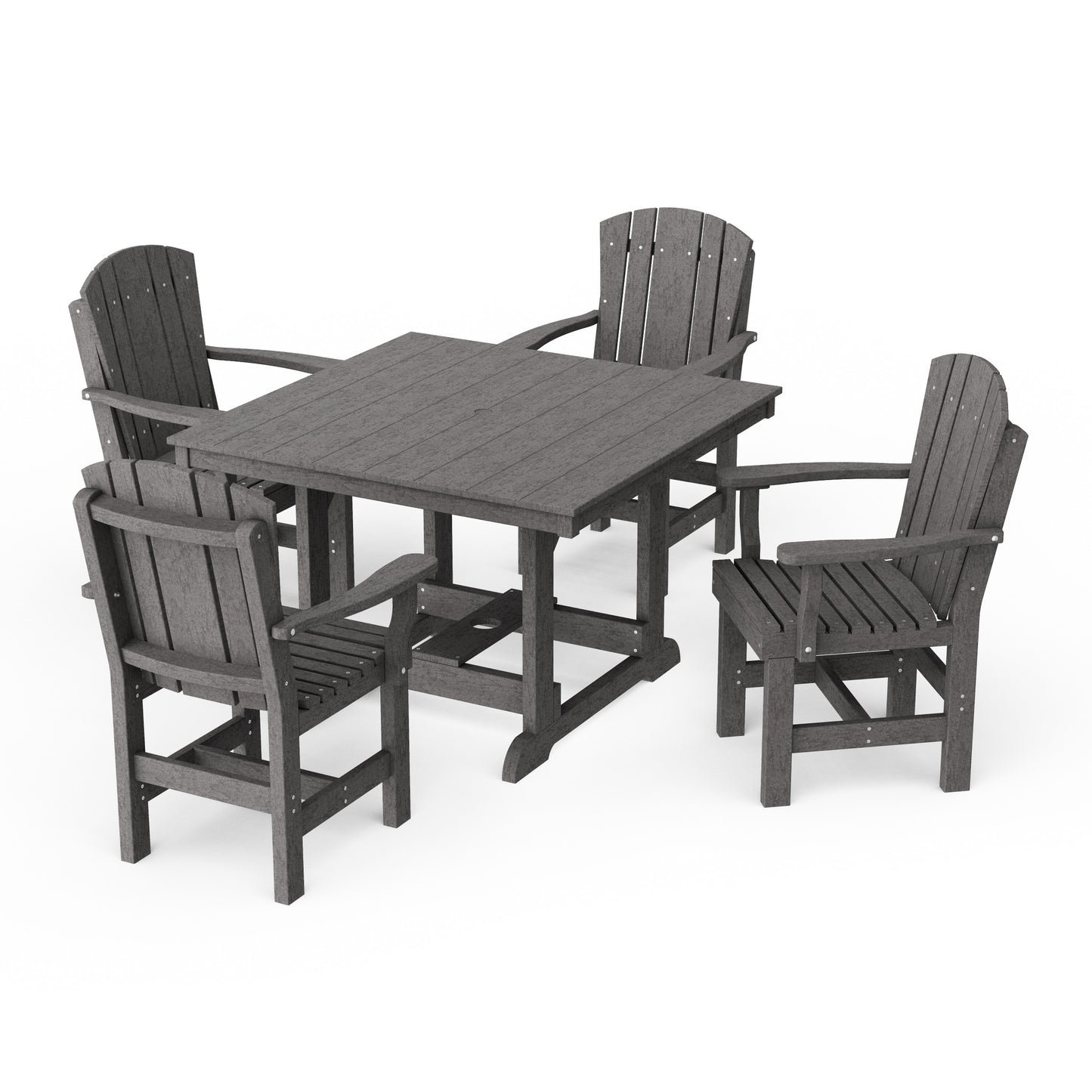 Heritage 5-Piece Arm Chair Square Dining Set