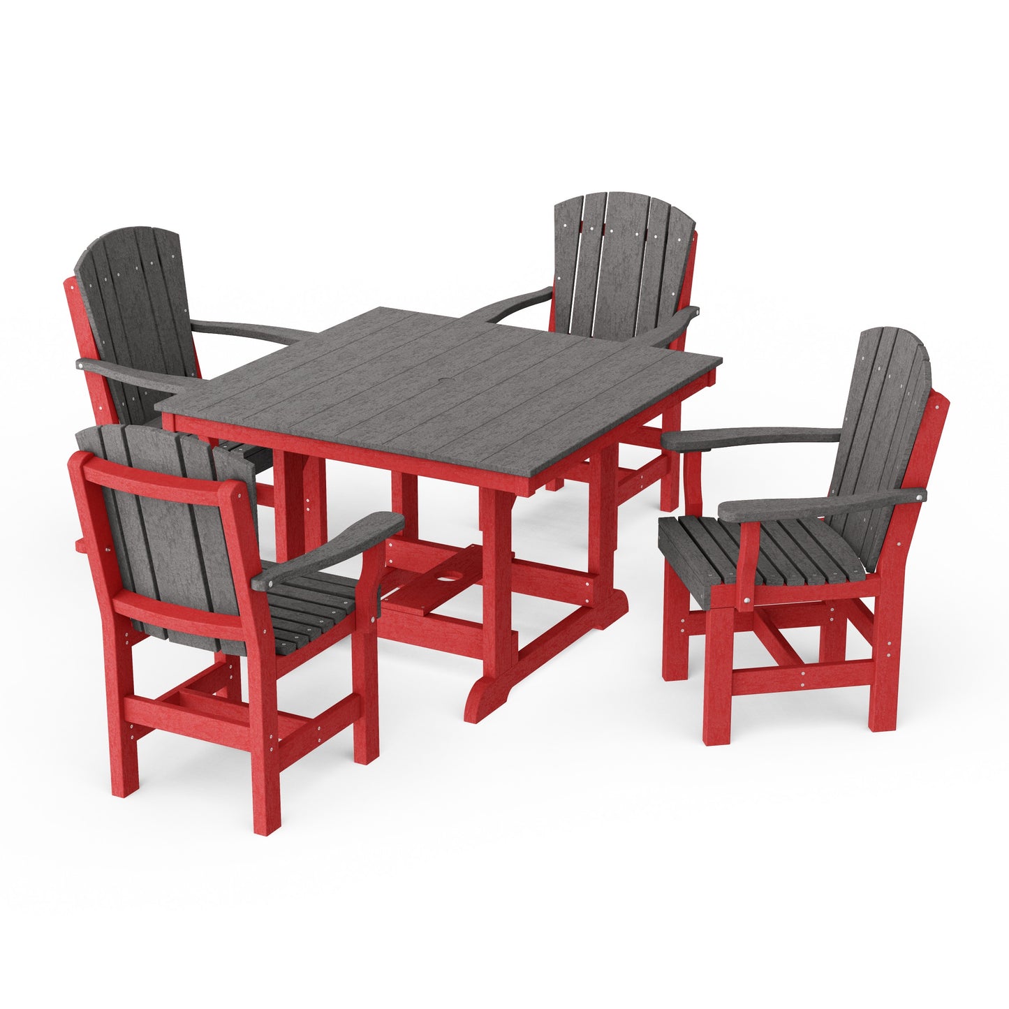 Heritage 5-Piece Arm Chair Square Dining Set