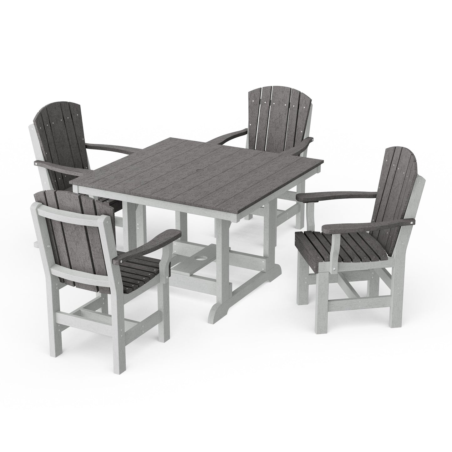 Heritage 5-Piece Arm Chair Square Dining Set
