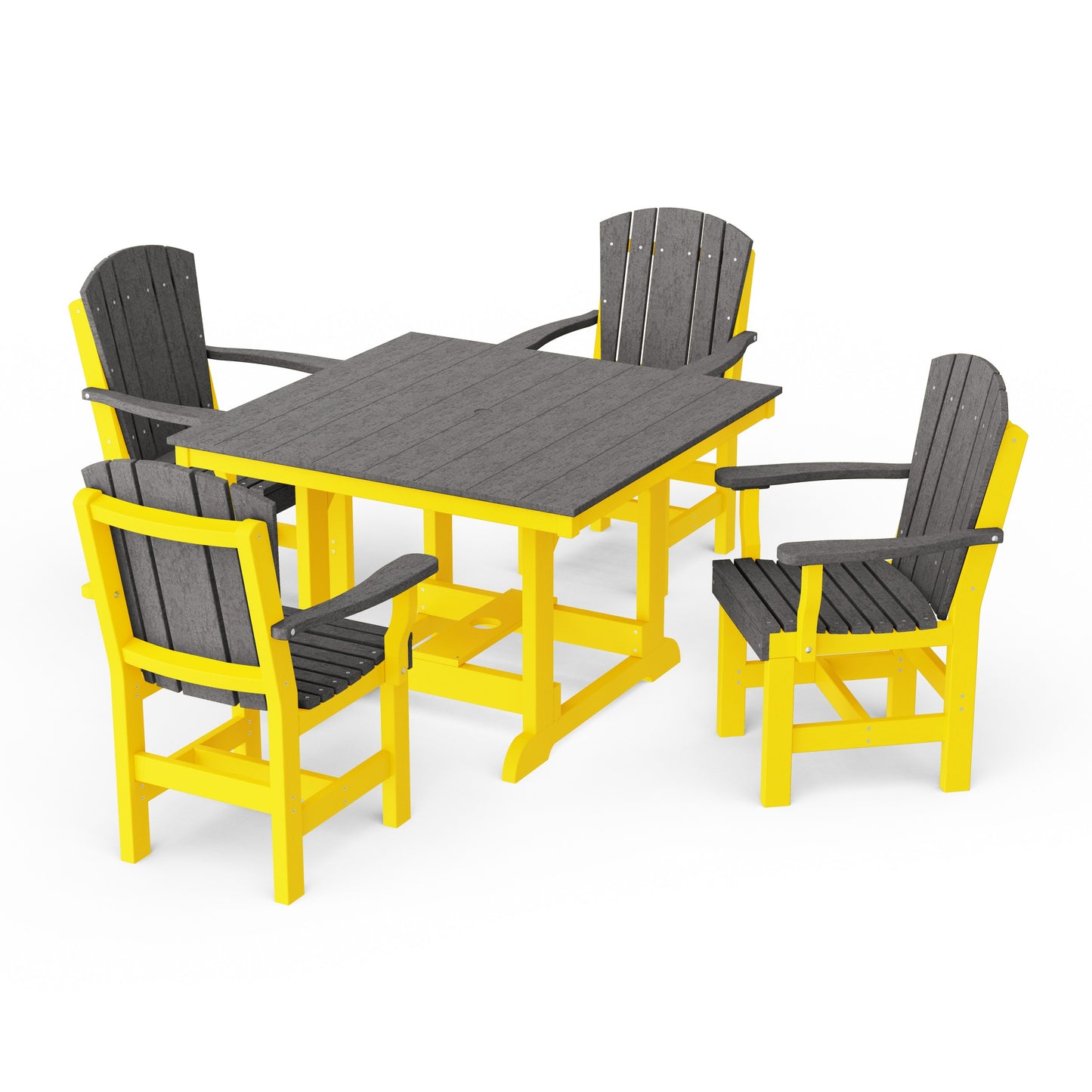 Heritage 5-Piece Arm Chair Square Dining Set