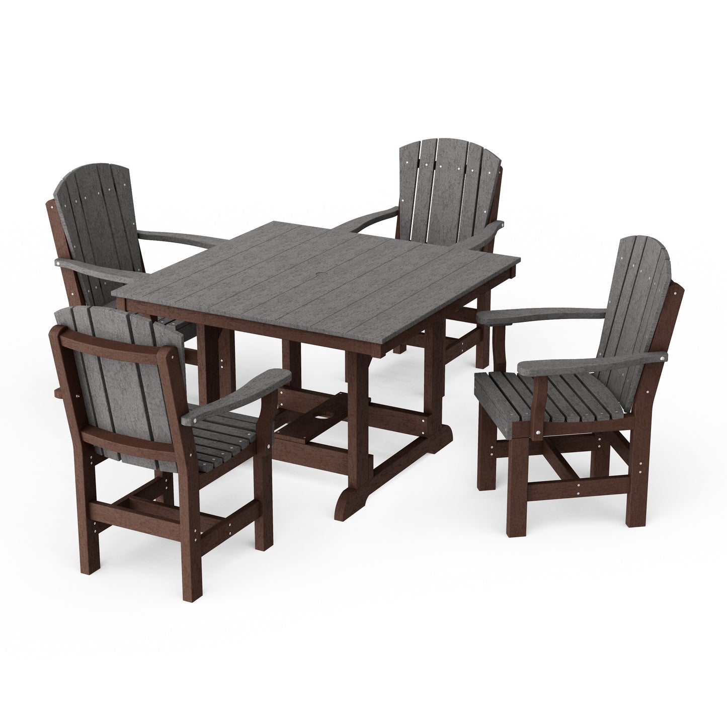Heritage 5-Piece Arm Chair Square Dining Set
