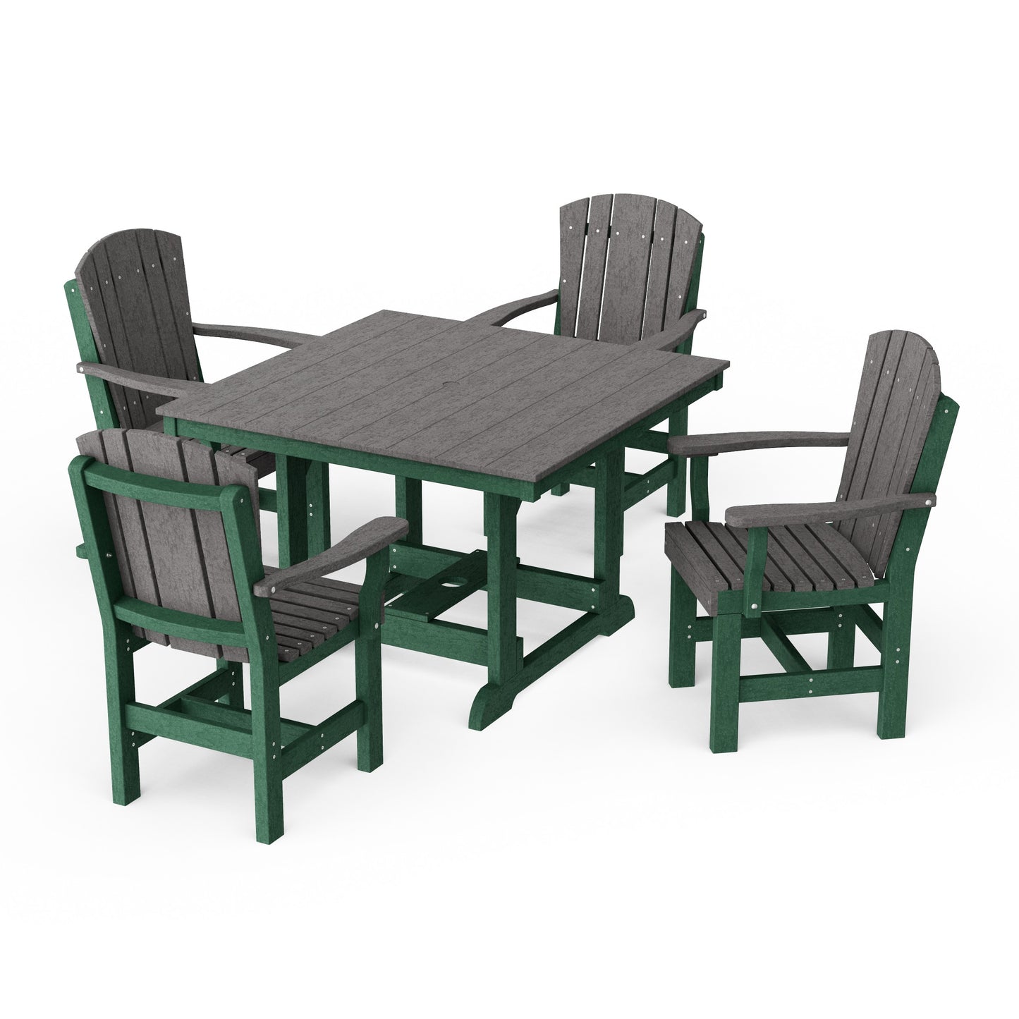 Heritage 5-Piece Arm Chair Square Dining Set