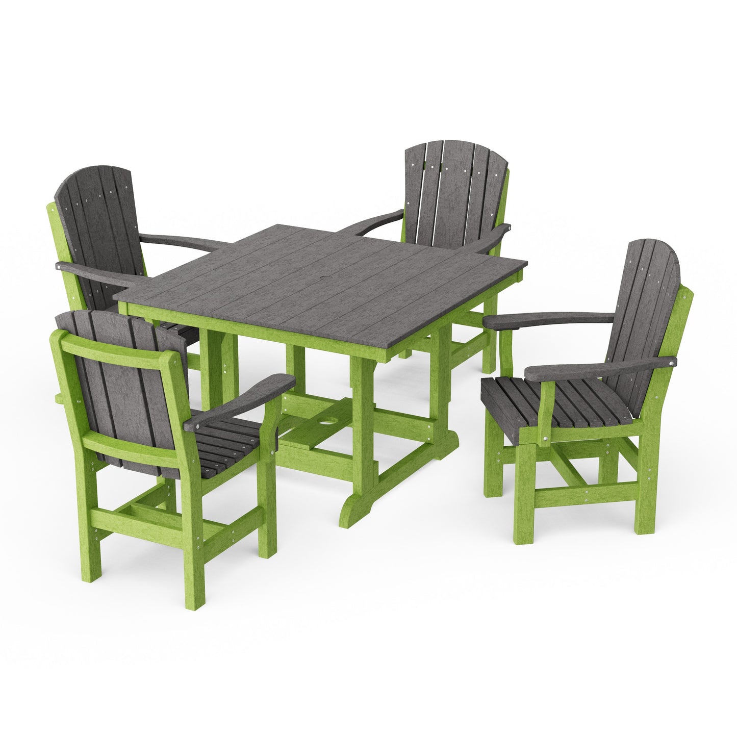 Heritage 5-Piece Arm Chair Square Dining Set