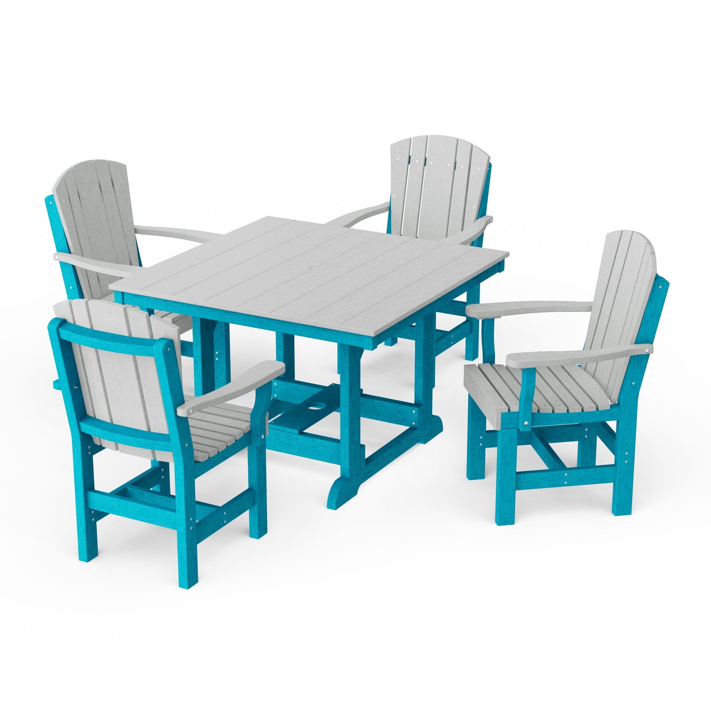 Heritage 5-Piece Arm Chair Square Dining Set