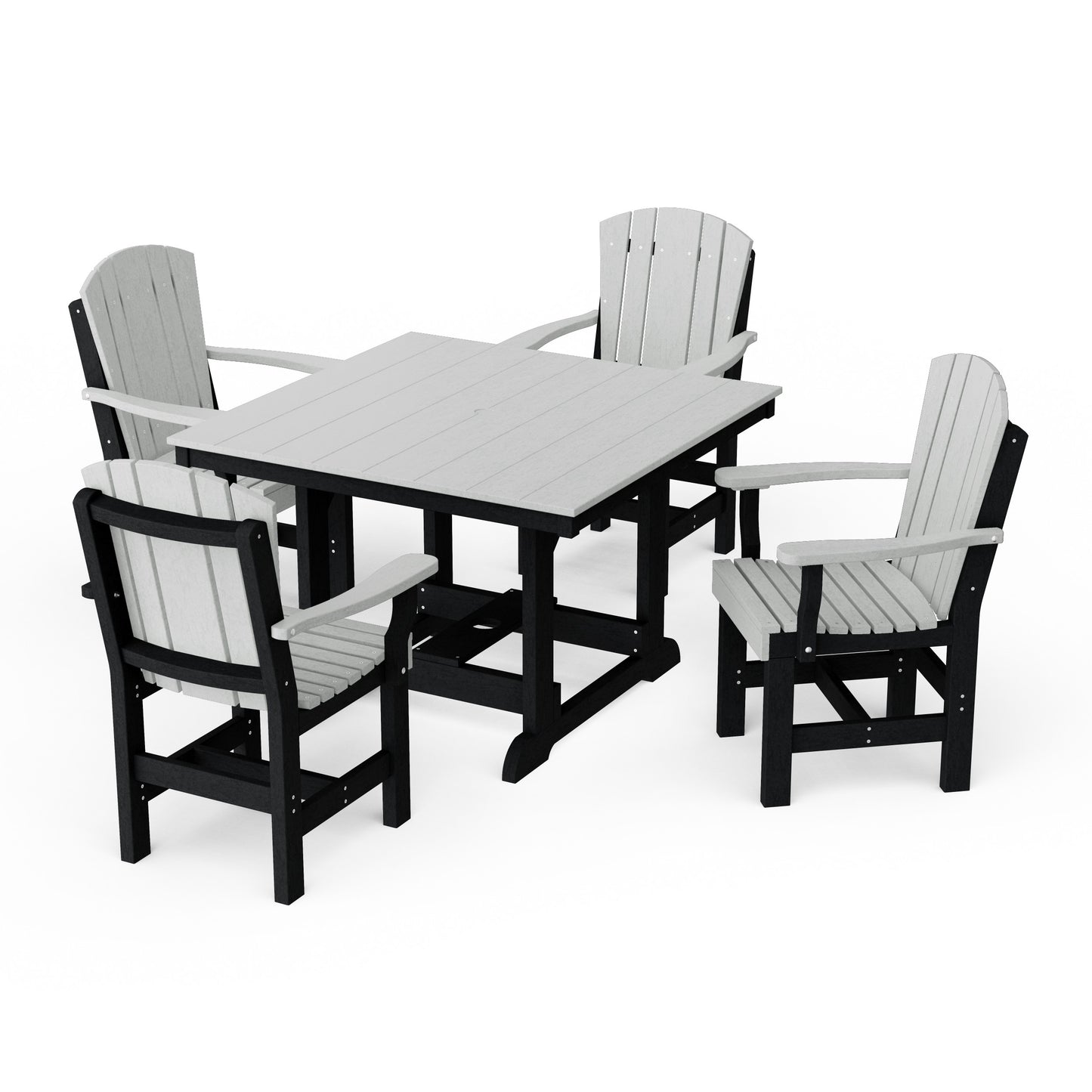 Heritage 5-Piece Arm Chair Square Dining Set