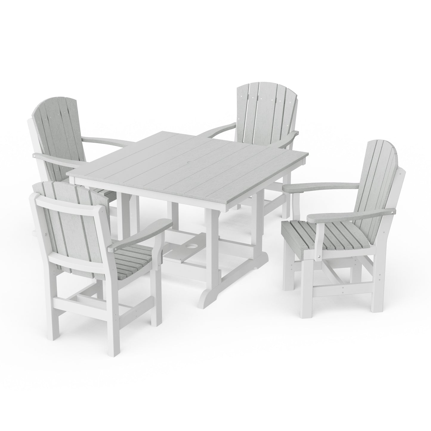 Heritage 5-Piece Arm Chair Square Dining Set