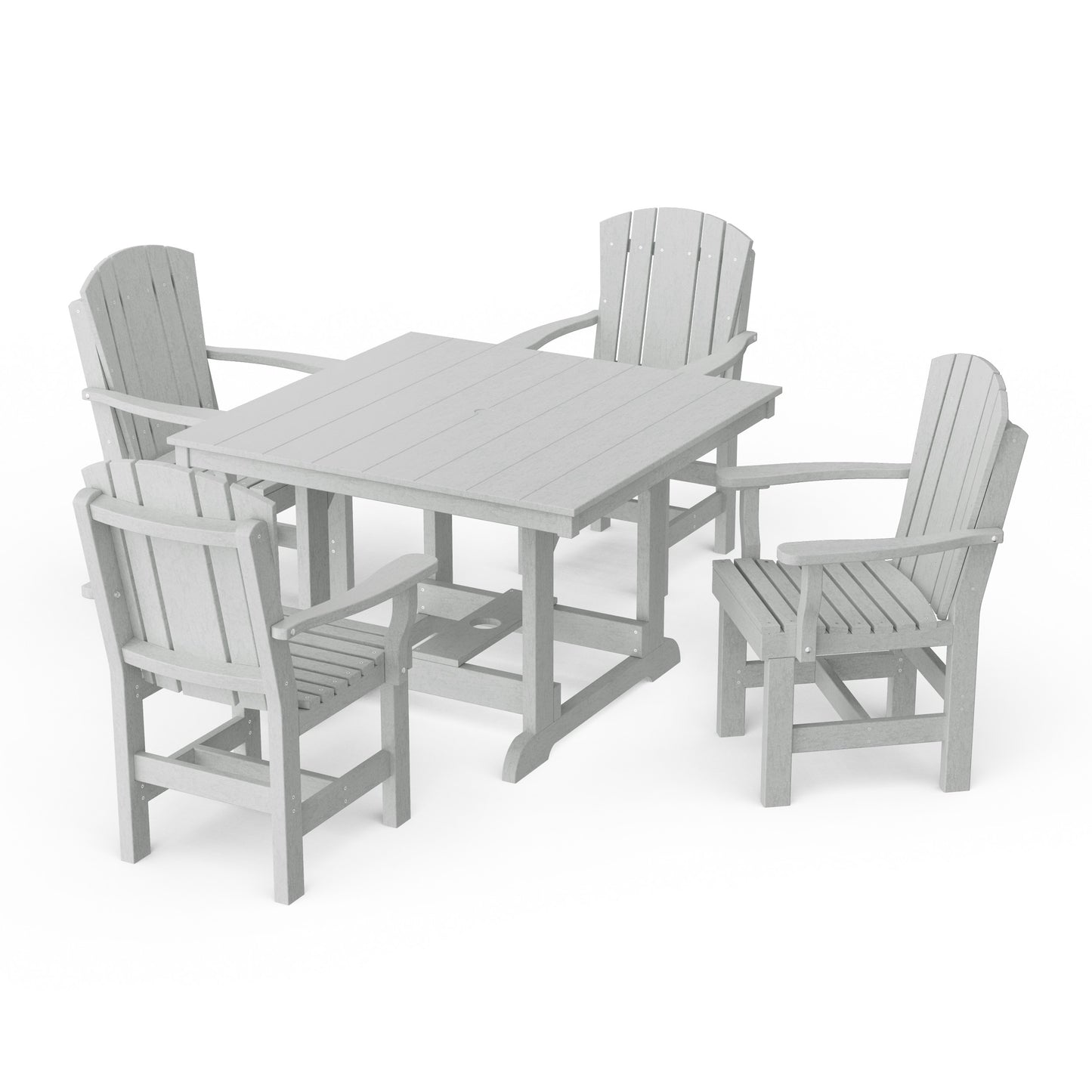 Heritage 5-Piece Arm Chair Square Dining Set