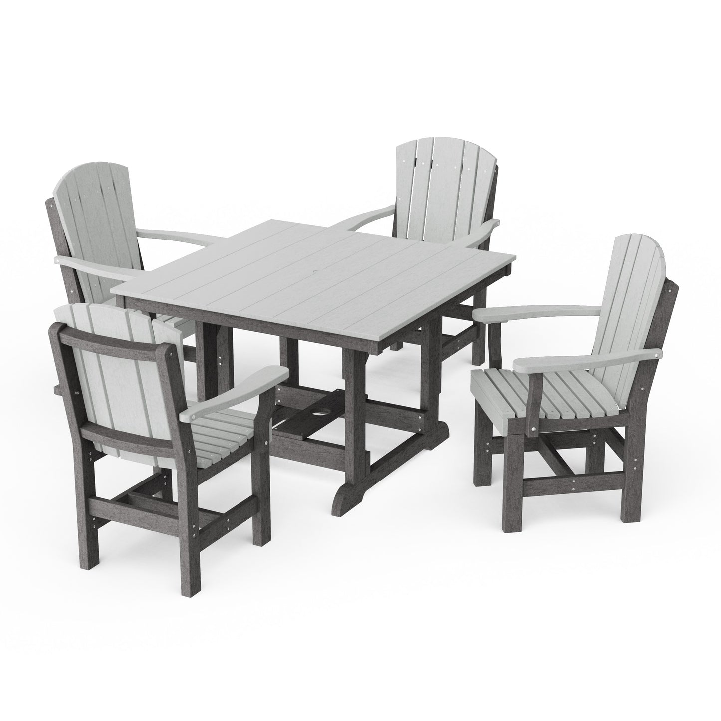 Heritage 5-Piece Arm Chair Square Dining Set