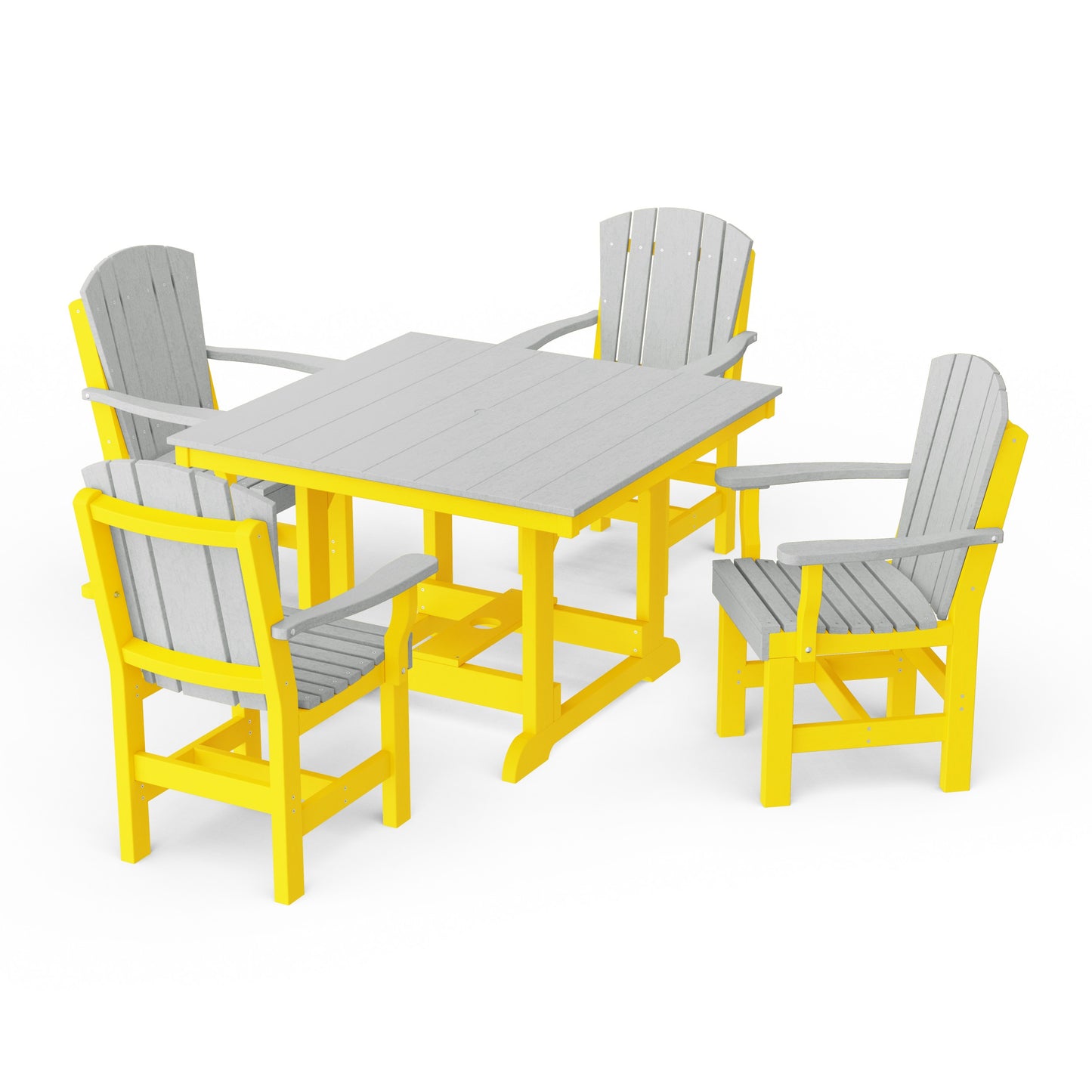 Heritage 5-Piece Arm Chair Square Dining Set