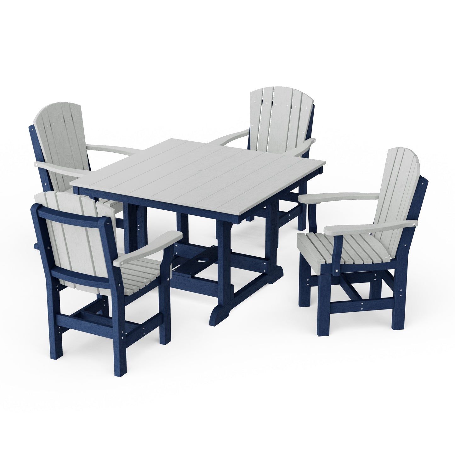 Heritage 5-Piece Arm Chair Square Dining Set