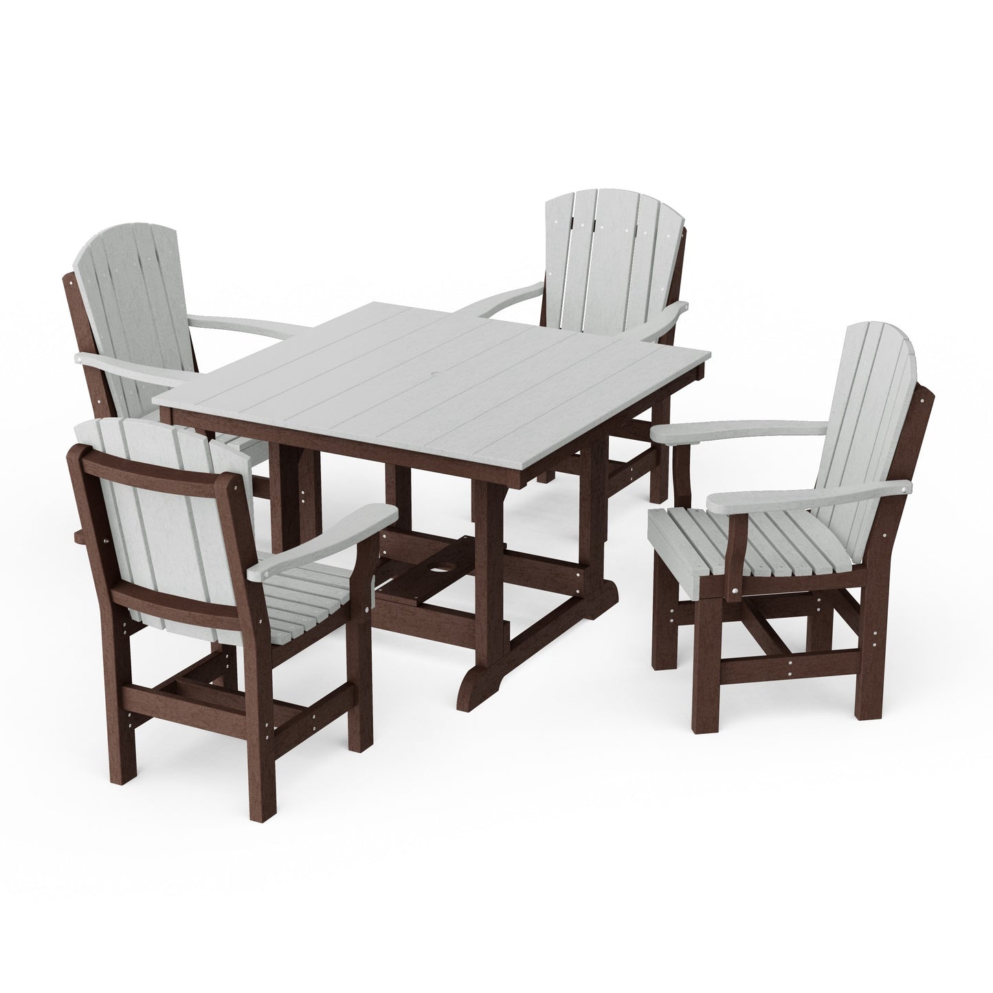 Heritage 5-Piece Arm Chair Square Dining Set