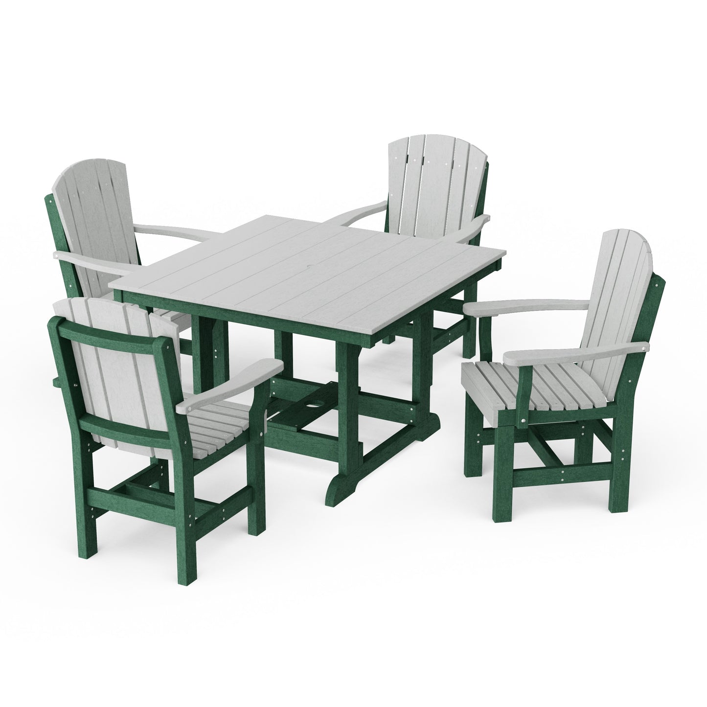 Heritage 5-Piece Arm Chair Square Dining Set