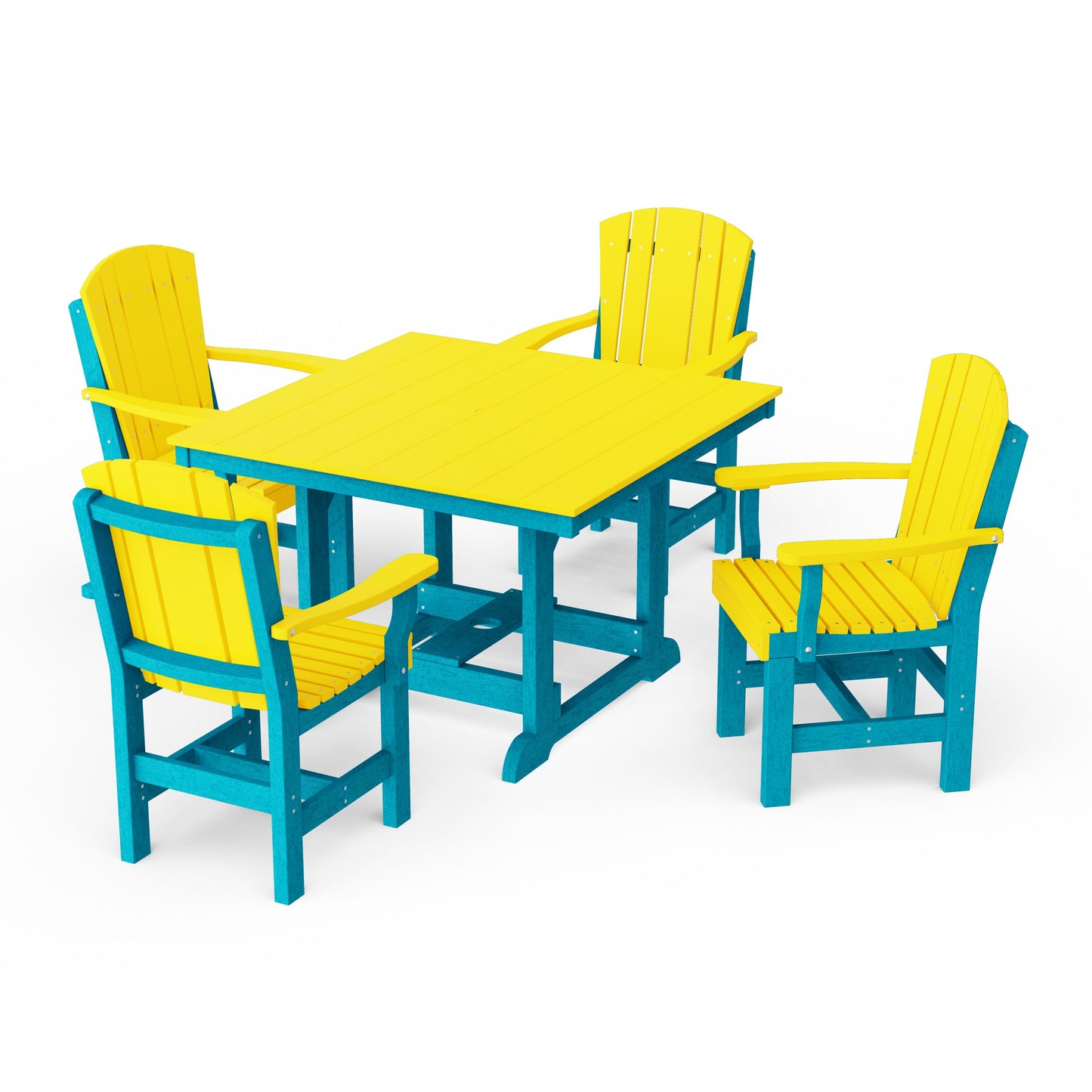 Heritage 5-Piece Arm Chair Square Dining Set