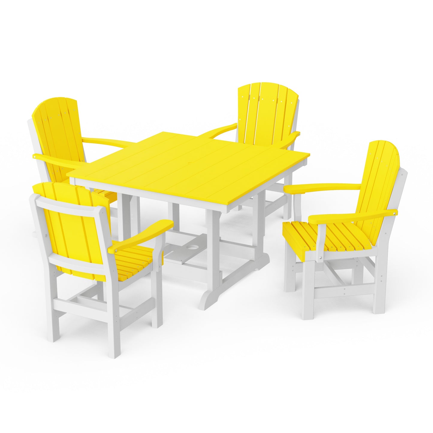 Heritage 5-Piece Arm Chair Square Dining Set