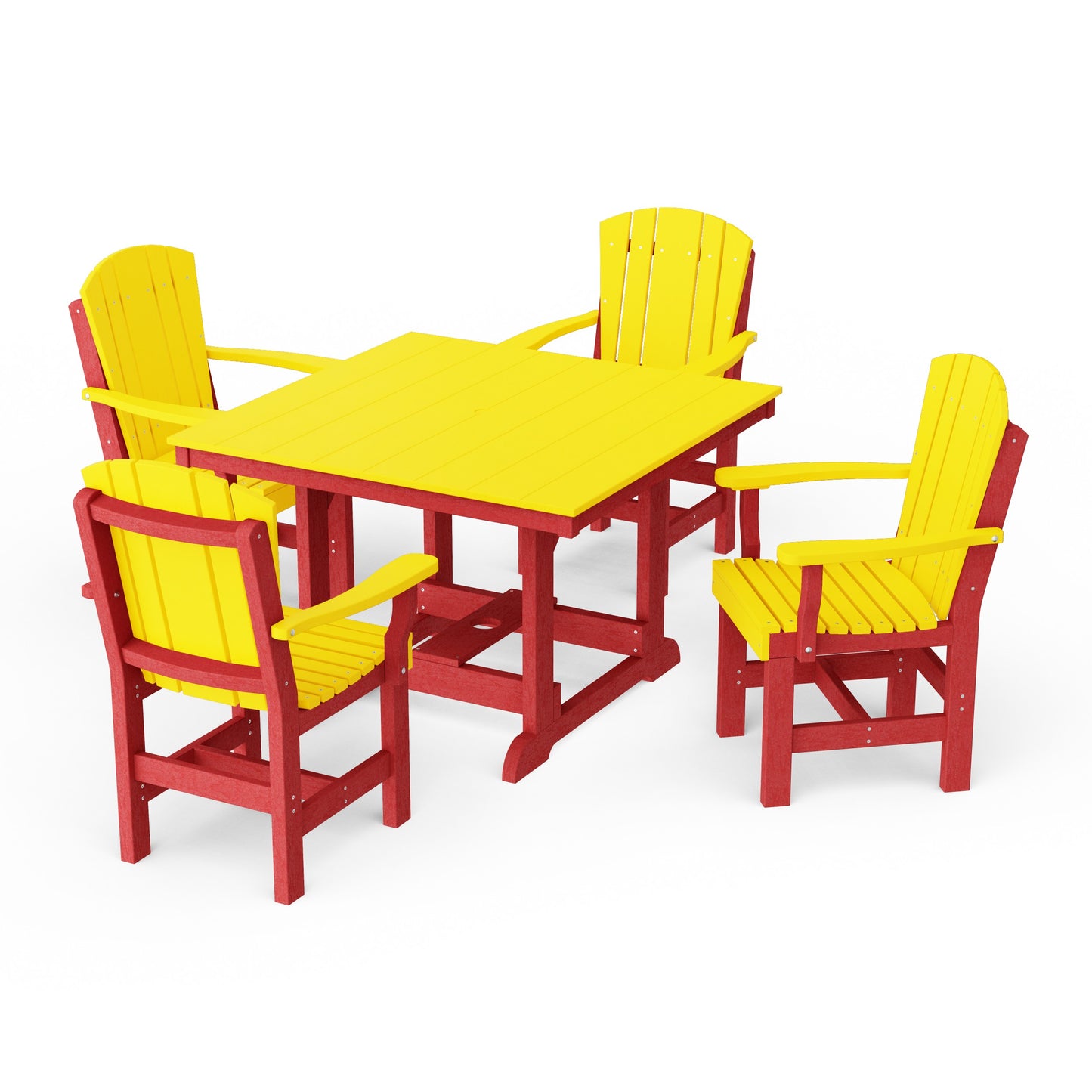 Heritage 5-Piece Arm Chair Square Dining Set