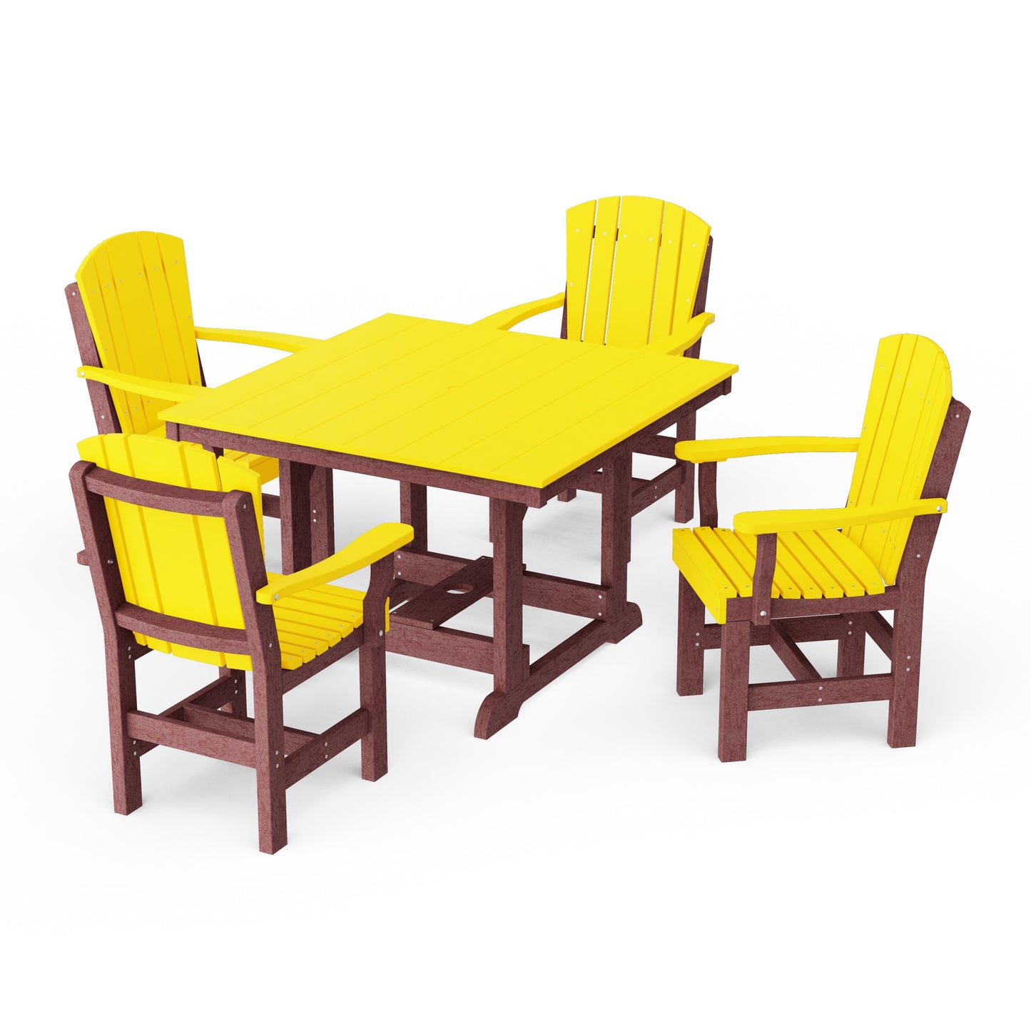 Heritage 5-Piece Arm Chair Square Dining Set