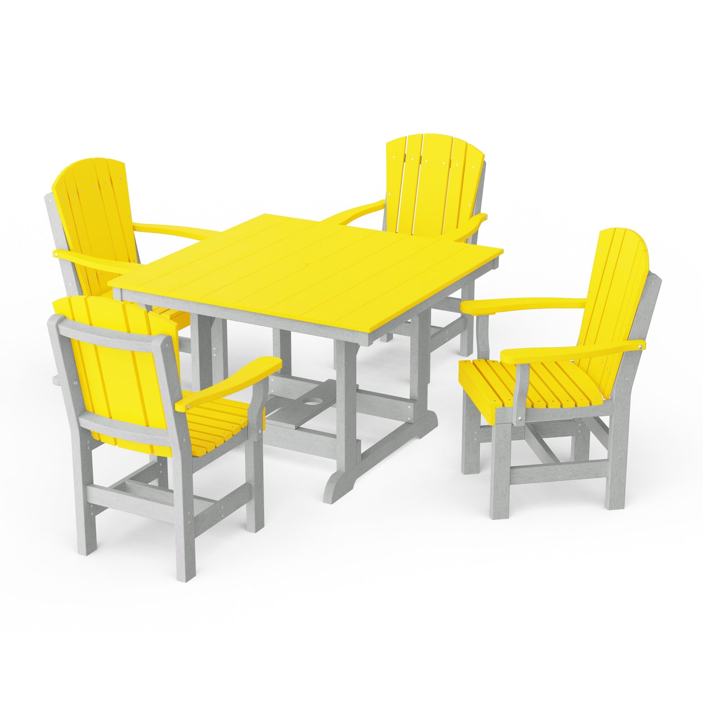 Heritage 5-Piece Arm Chair Square Dining Set
