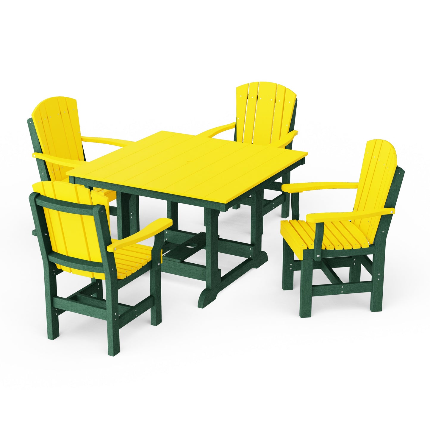 Heritage 5-Piece Arm Chair Square Dining Set