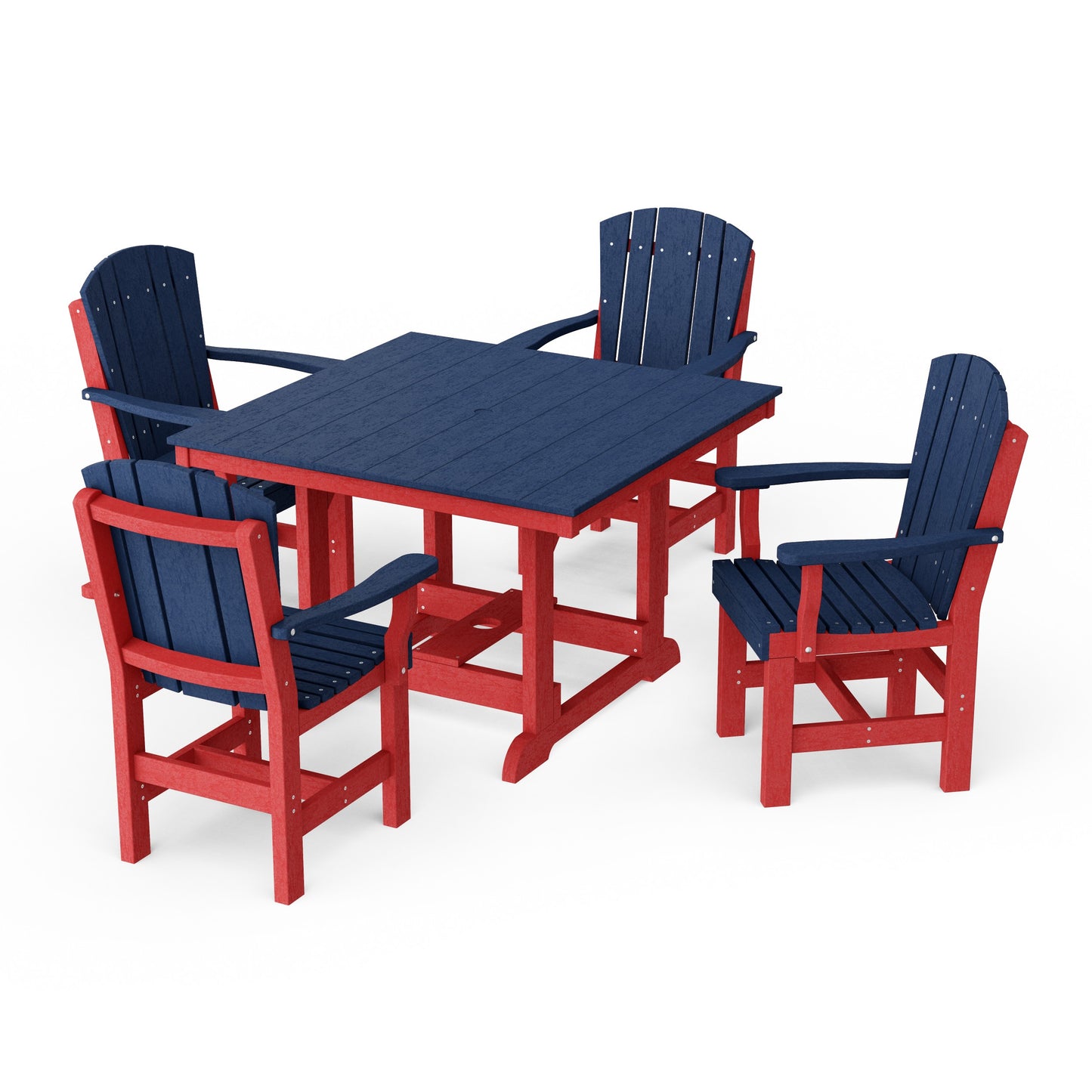 Heritage 5-Piece Arm Chair Square Dining Set