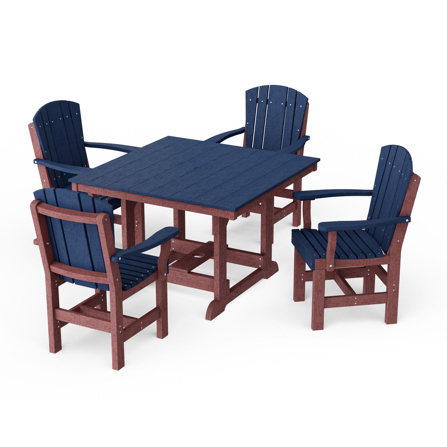 Heritage 5-Piece Arm Chair Square Dining Set
