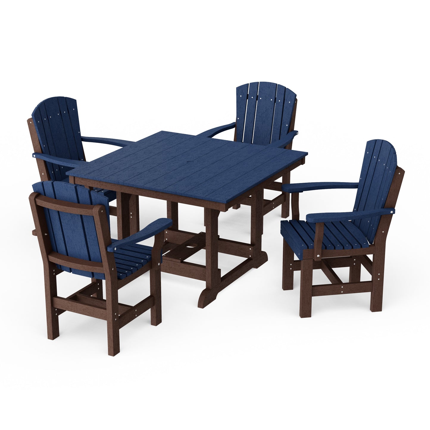 Heritage 5-Piece Arm Chair Square Dining Set