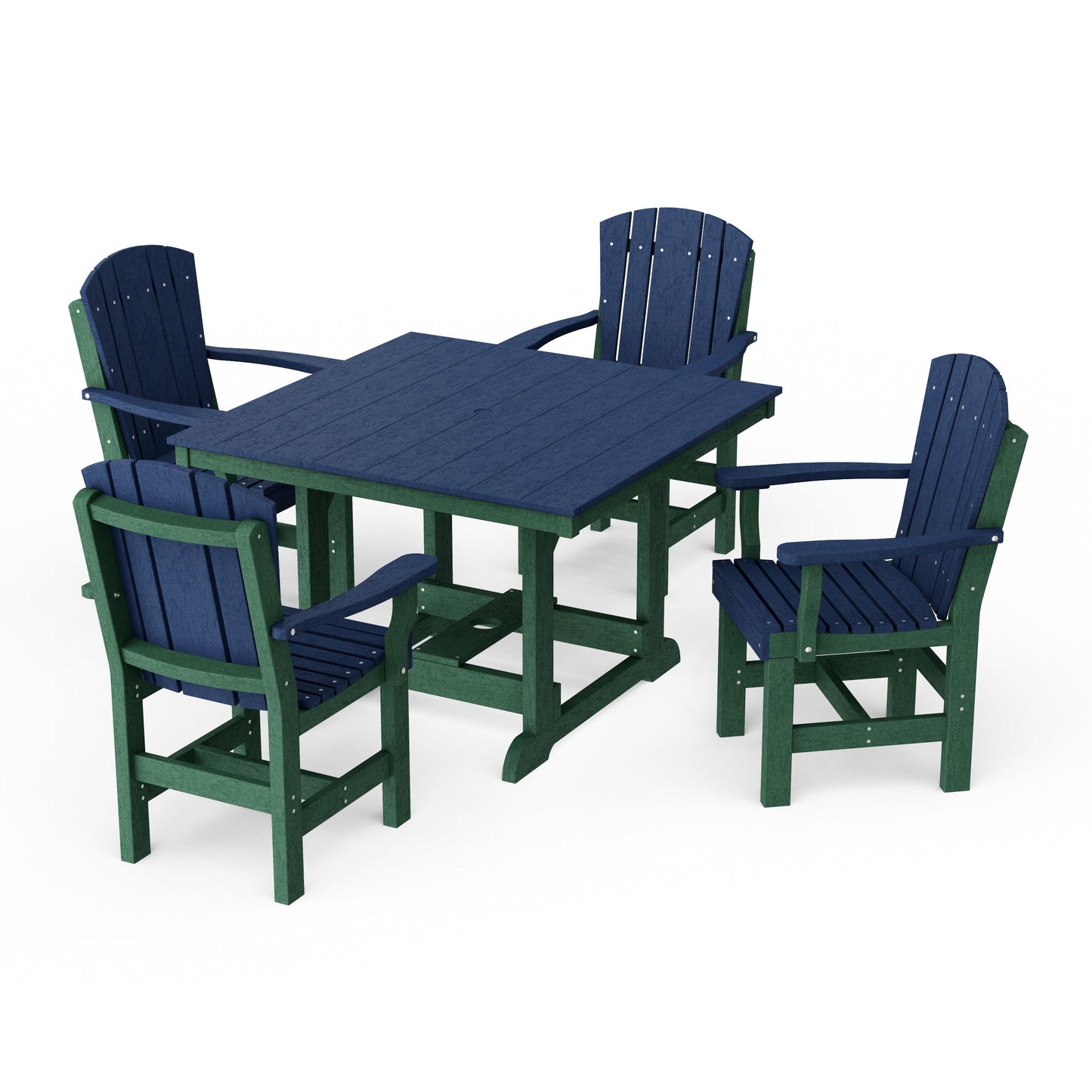 Heritage 5-Piece Arm Chair Square Dining Set