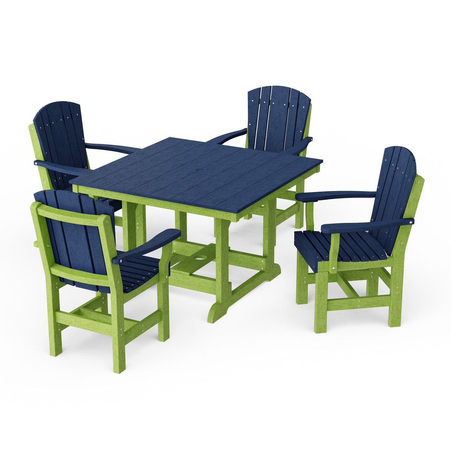 Heritage 5-Piece Arm Chair Square Dining Set